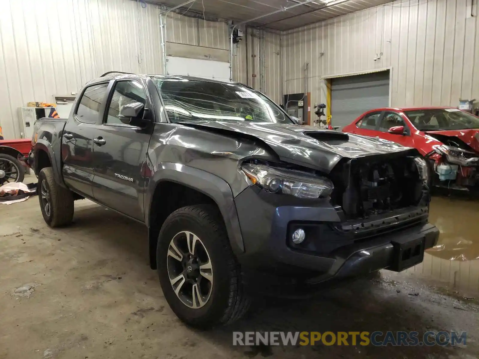 1 Photograph of a damaged car 3TMCZ5AN3KM237656 TOYOTA TACOMA 2019