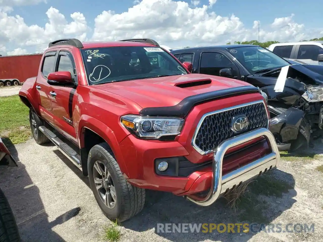 1 Photograph of a damaged car 3TMCZ5AN3KM243182 TOYOTA TACOMA 2019