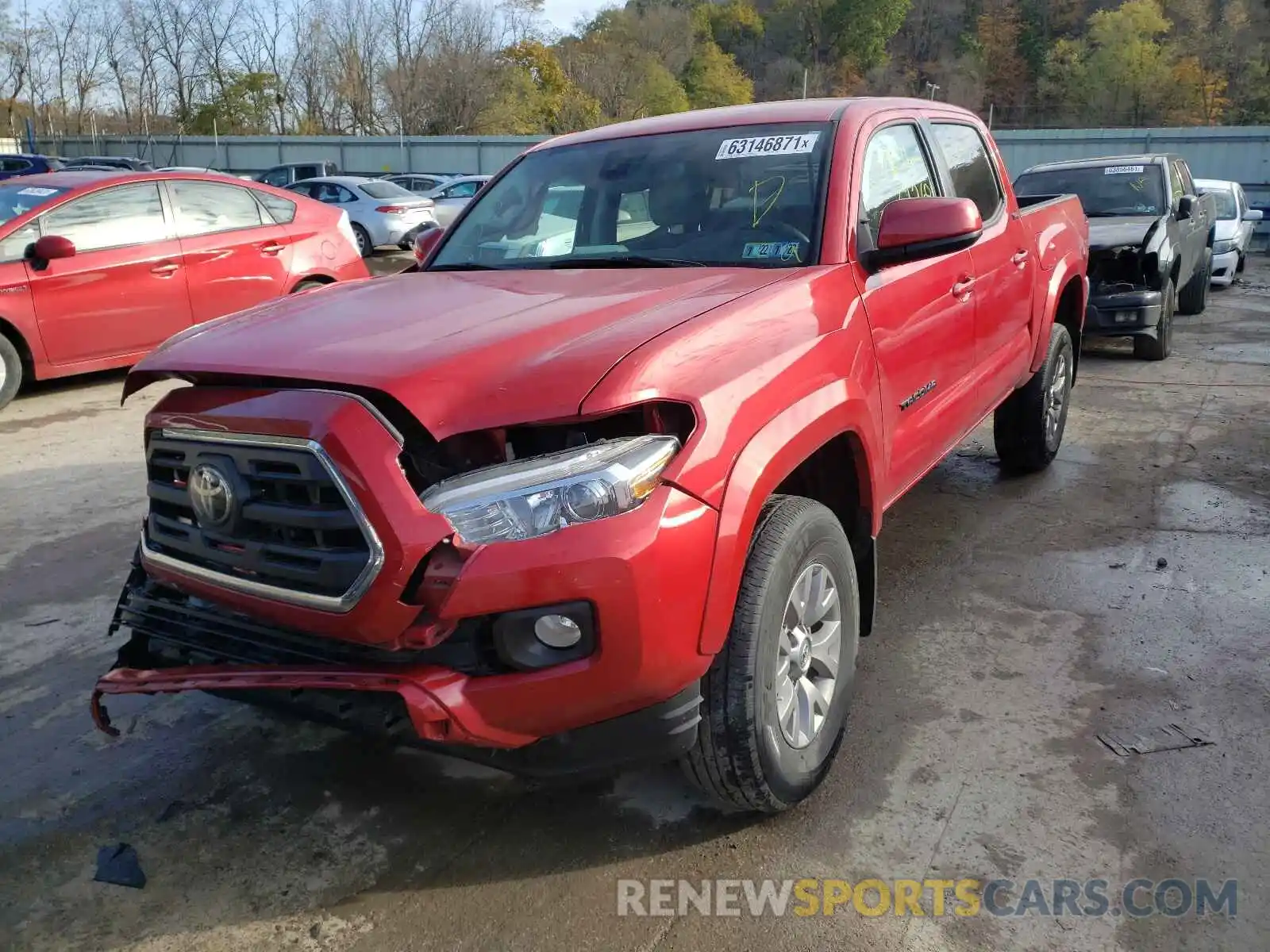 2 Photograph of a damaged car 3TMCZ5AN3KM246261 TOYOTA TACOMA 2019