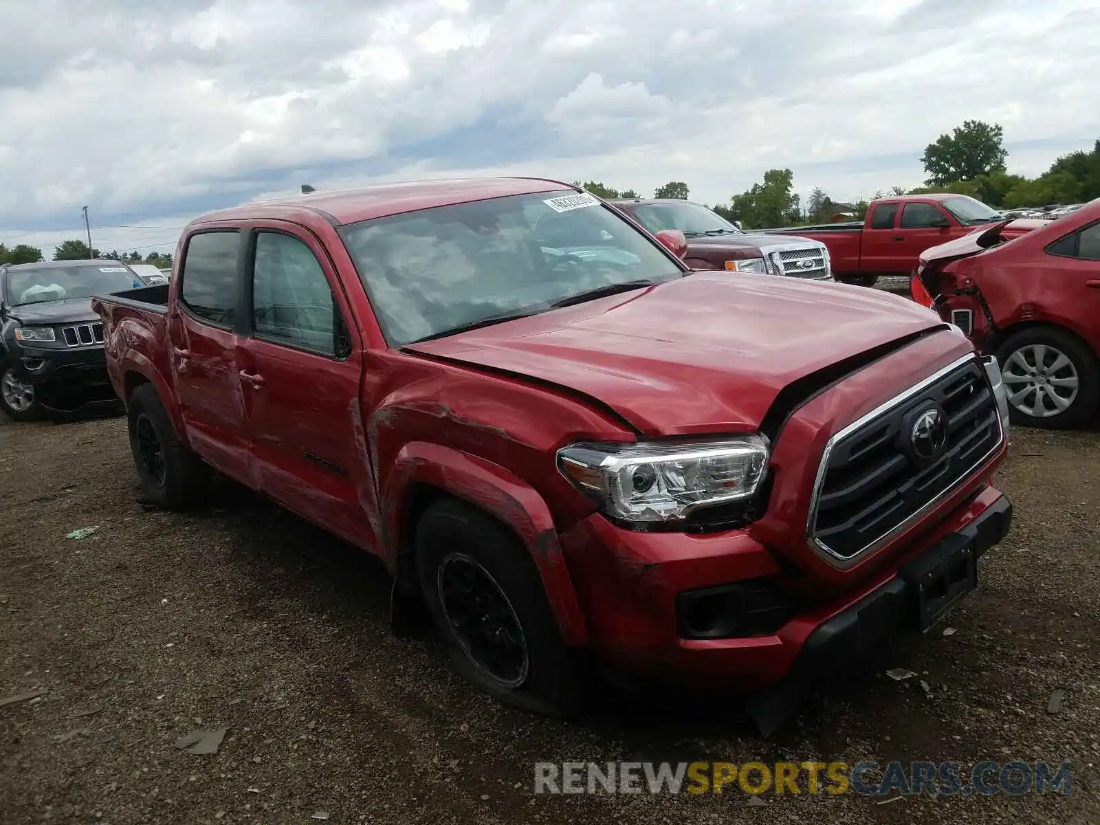 1 Photograph of a damaged car 3TMCZ5AN3KM250536 TOYOTA TACOMA 2019