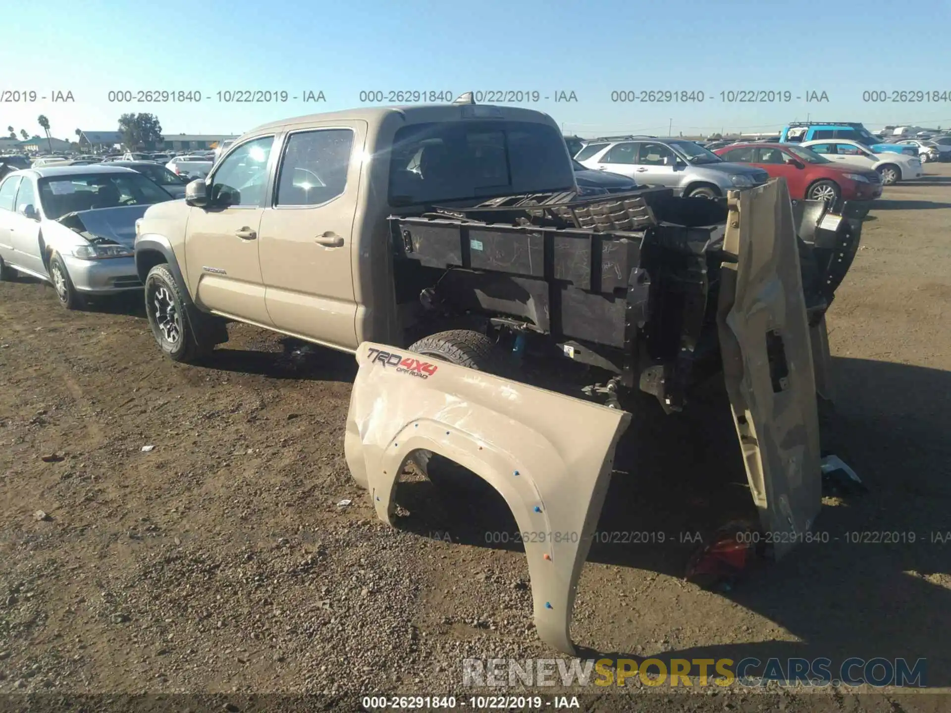 3 Photograph of a damaged car 3TMCZ5AN3KM254764 TOYOTA TACOMA 2019