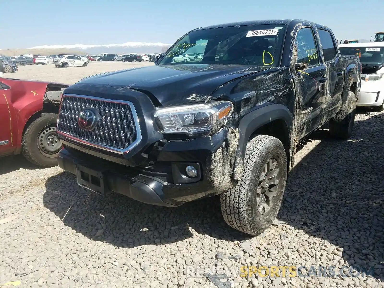 2 Photograph of a damaged car 3TMCZ5AN3KM262976 TOYOTA TACOMA 2019