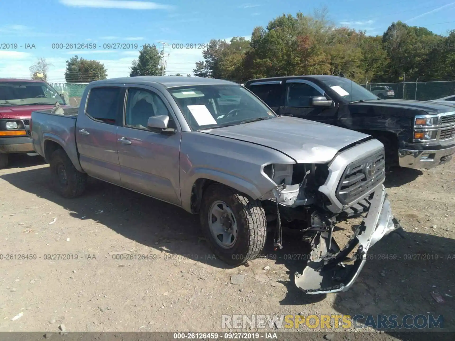 1 Photograph of a damaged car 3TMCZ5AN4KM193425 TOYOTA TACOMA 2019