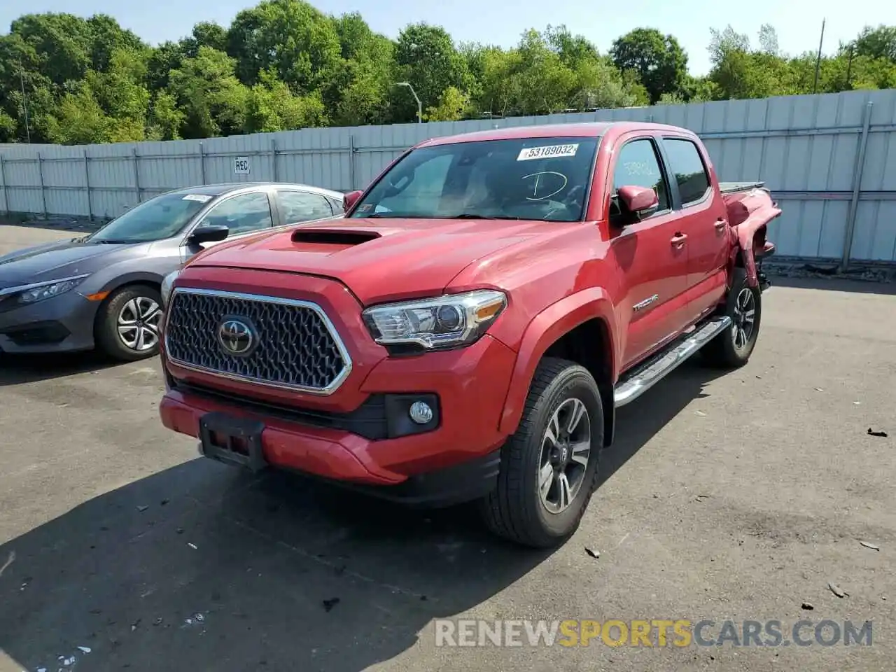 2 Photograph of a damaged car 3TMCZ5AN4KM195076 TOYOTA TACOMA 2019