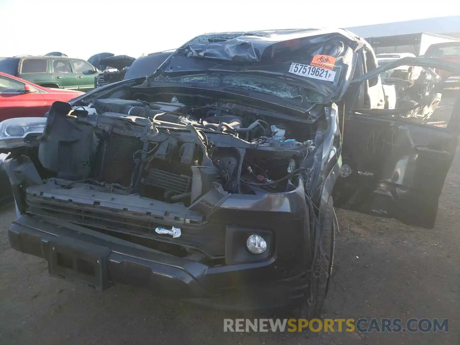 2 Photograph of a damaged car 3TMCZ5AN4KM205038 TOYOTA TACOMA 2019