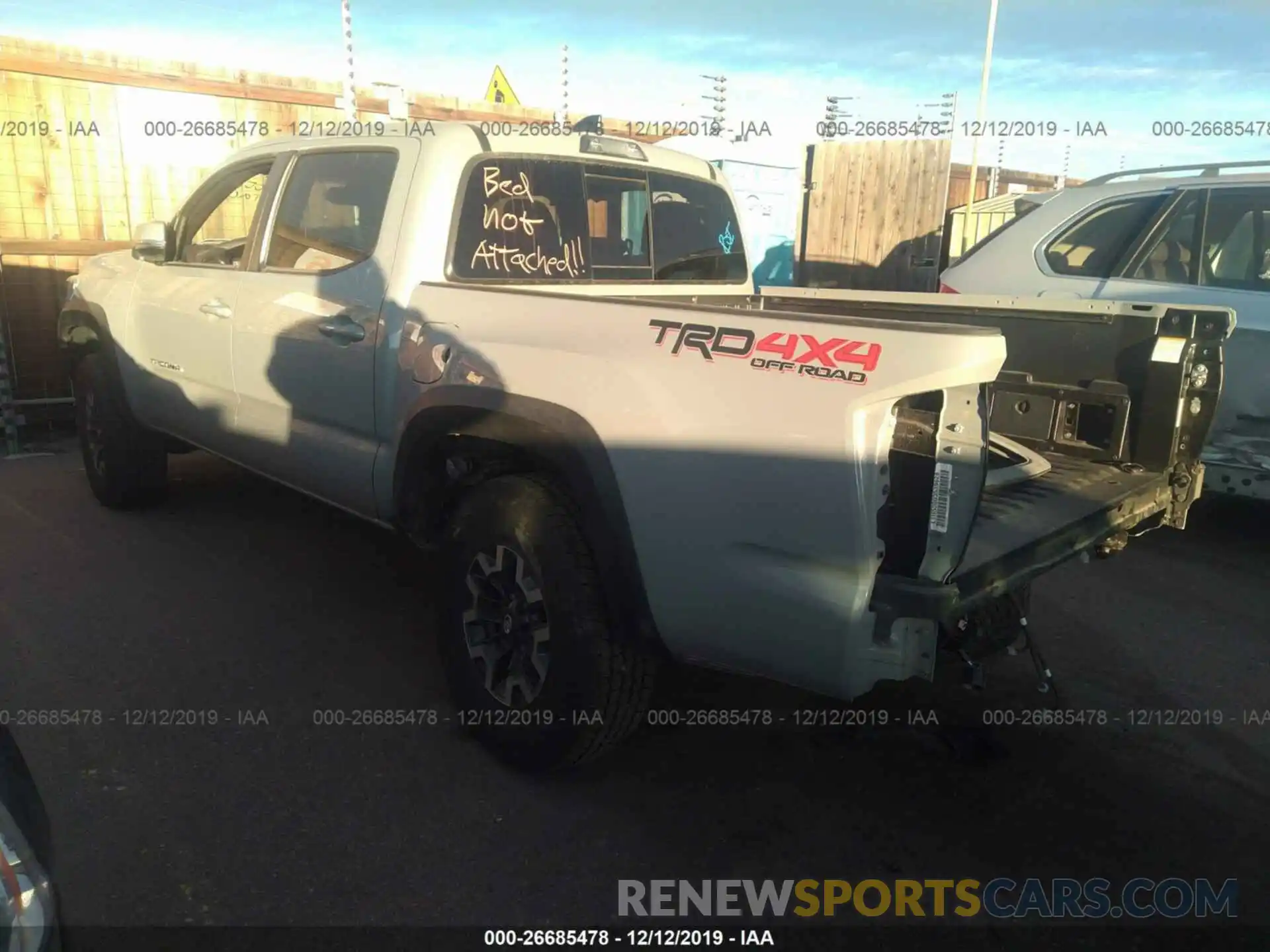 3 Photograph of a damaged car 3TMCZ5AN4KM246656 TOYOTA TACOMA 2019