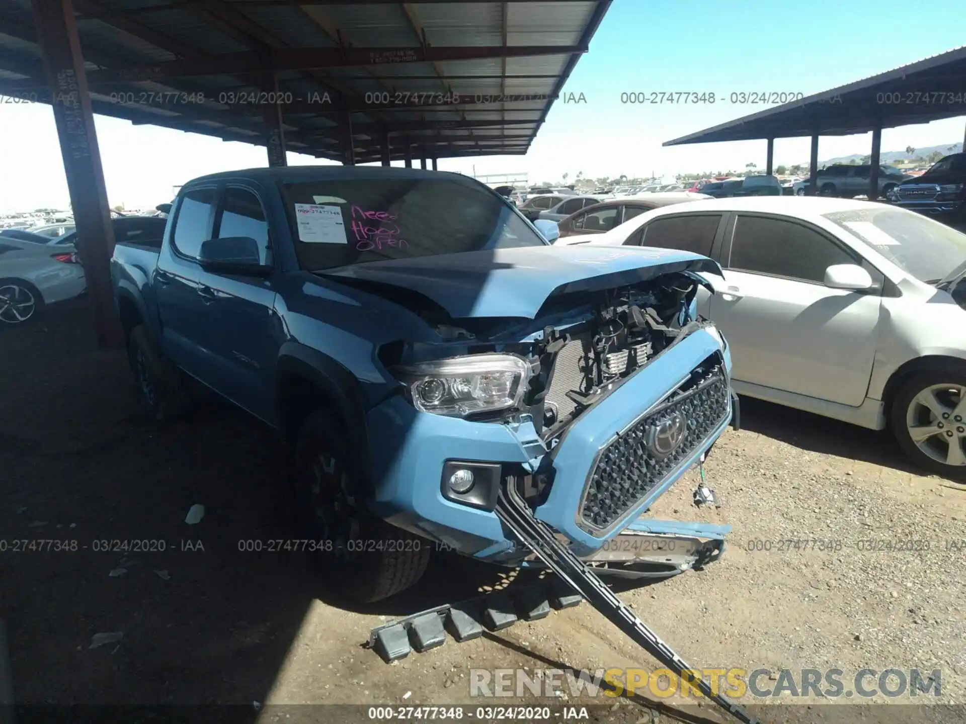 1 Photograph of a damaged car 3TMCZ5AN4KM260394 TOYOTA TACOMA 2019