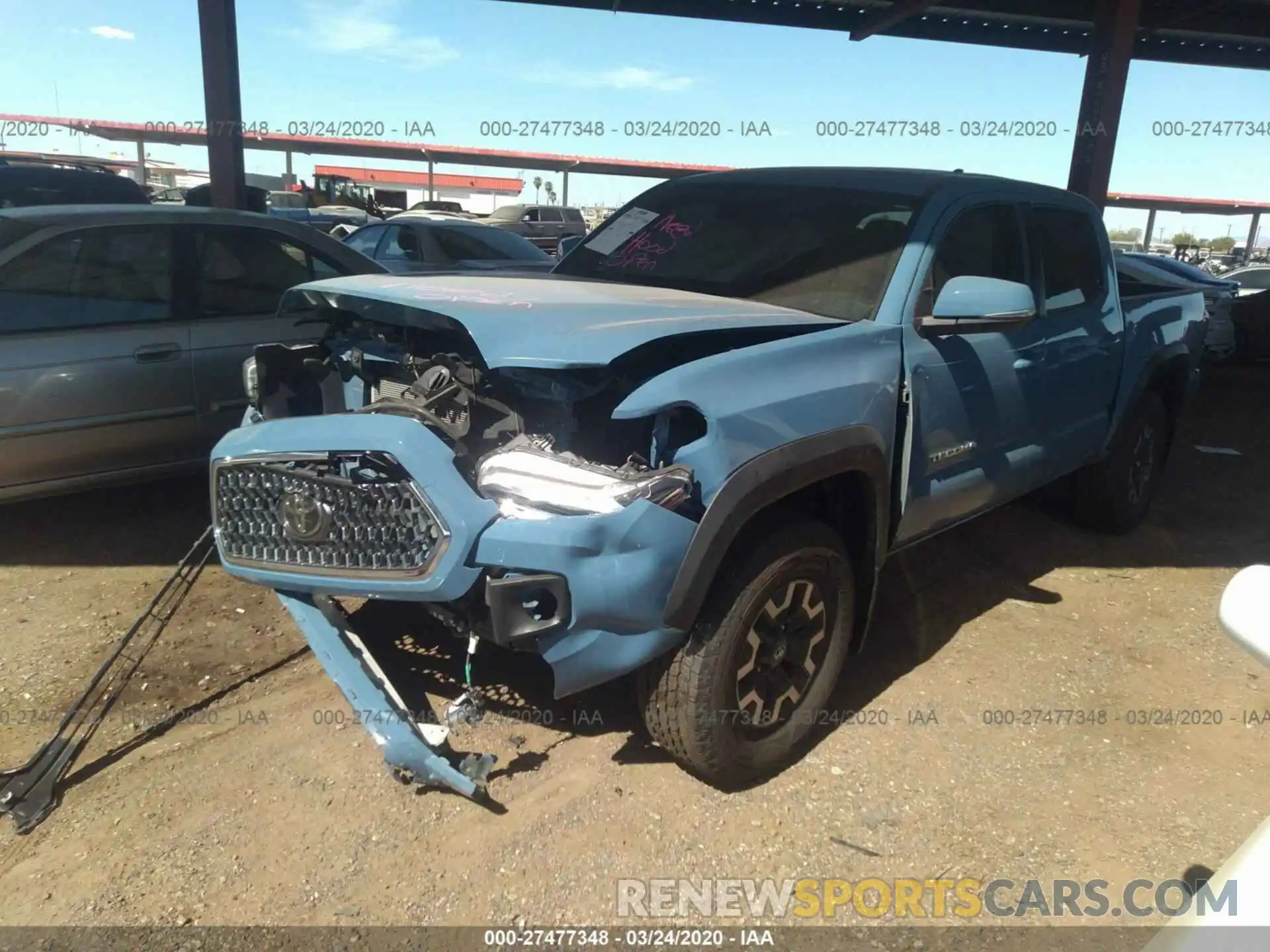 2 Photograph of a damaged car 3TMCZ5AN4KM260394 TOYOTA TACOMA 2019