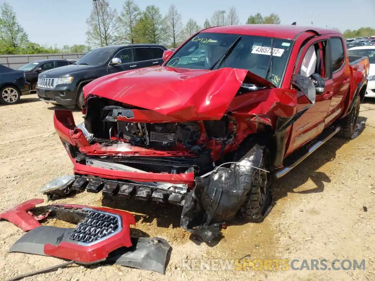 2 Photograph of a damaged car 3TMCZ5AN4KM261156 TOYOTA TACOMA 2019