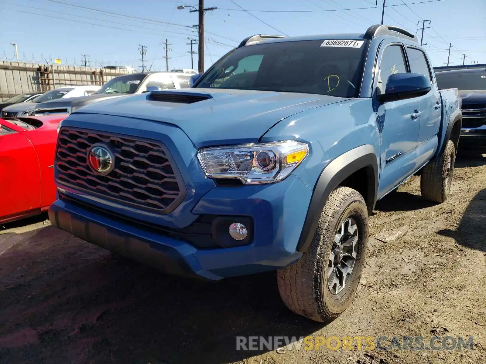 2 Photograph of a damaged car 3TMCZ5AN4KM274845 TOYOTA TACOMA 2019