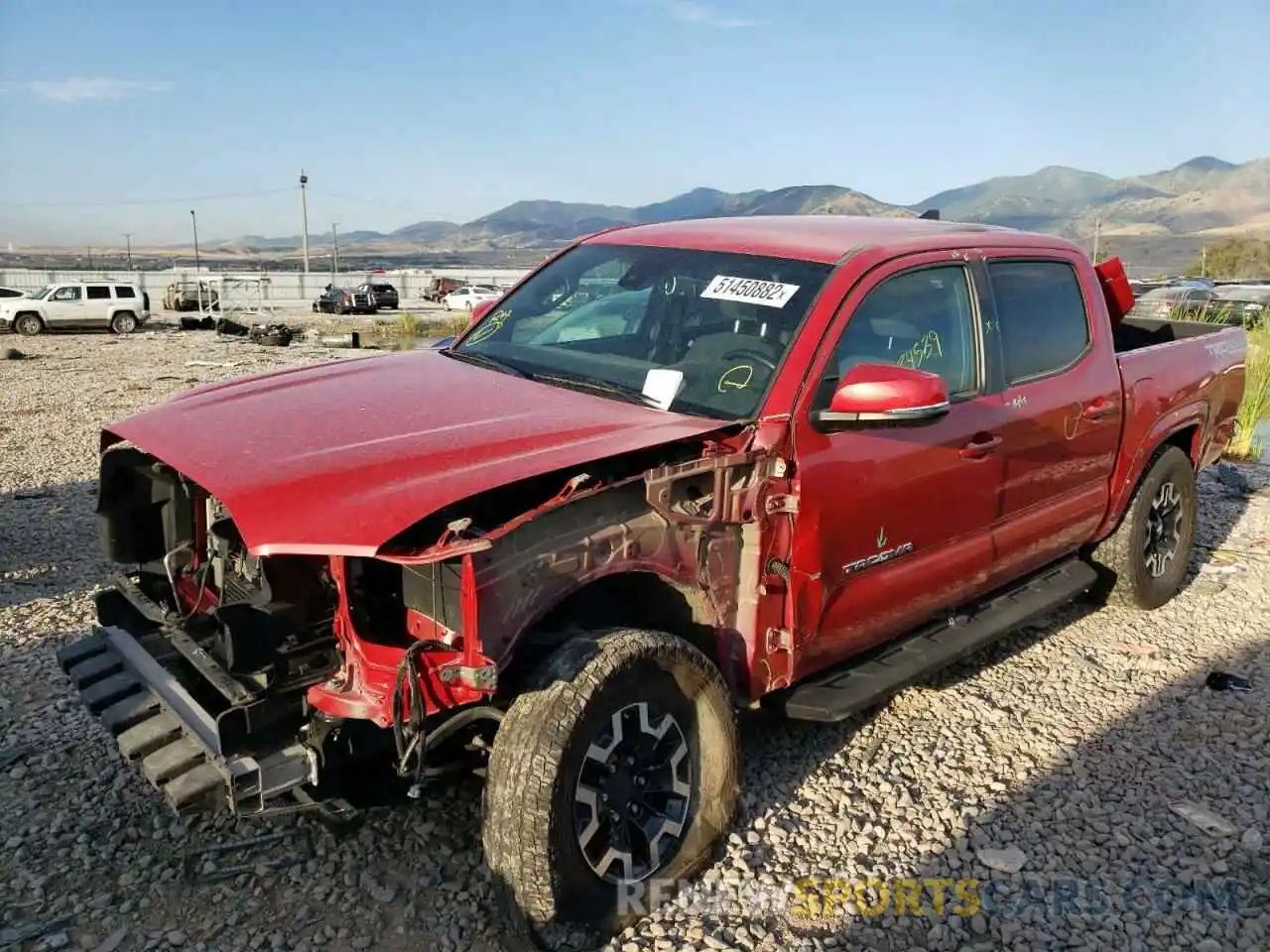 2 Photograph of a damaged car 3TMCZ5AN5KM194535 TOYOTA TACOMA 2019