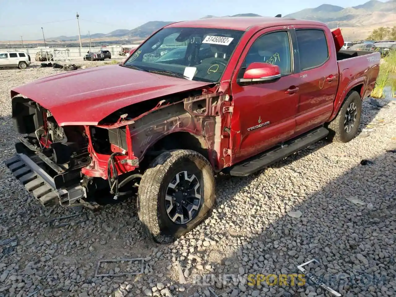 9 Photograph of a damaged car 3TMCZ5AN5KM194535 TOYOTA TACOMA 2019