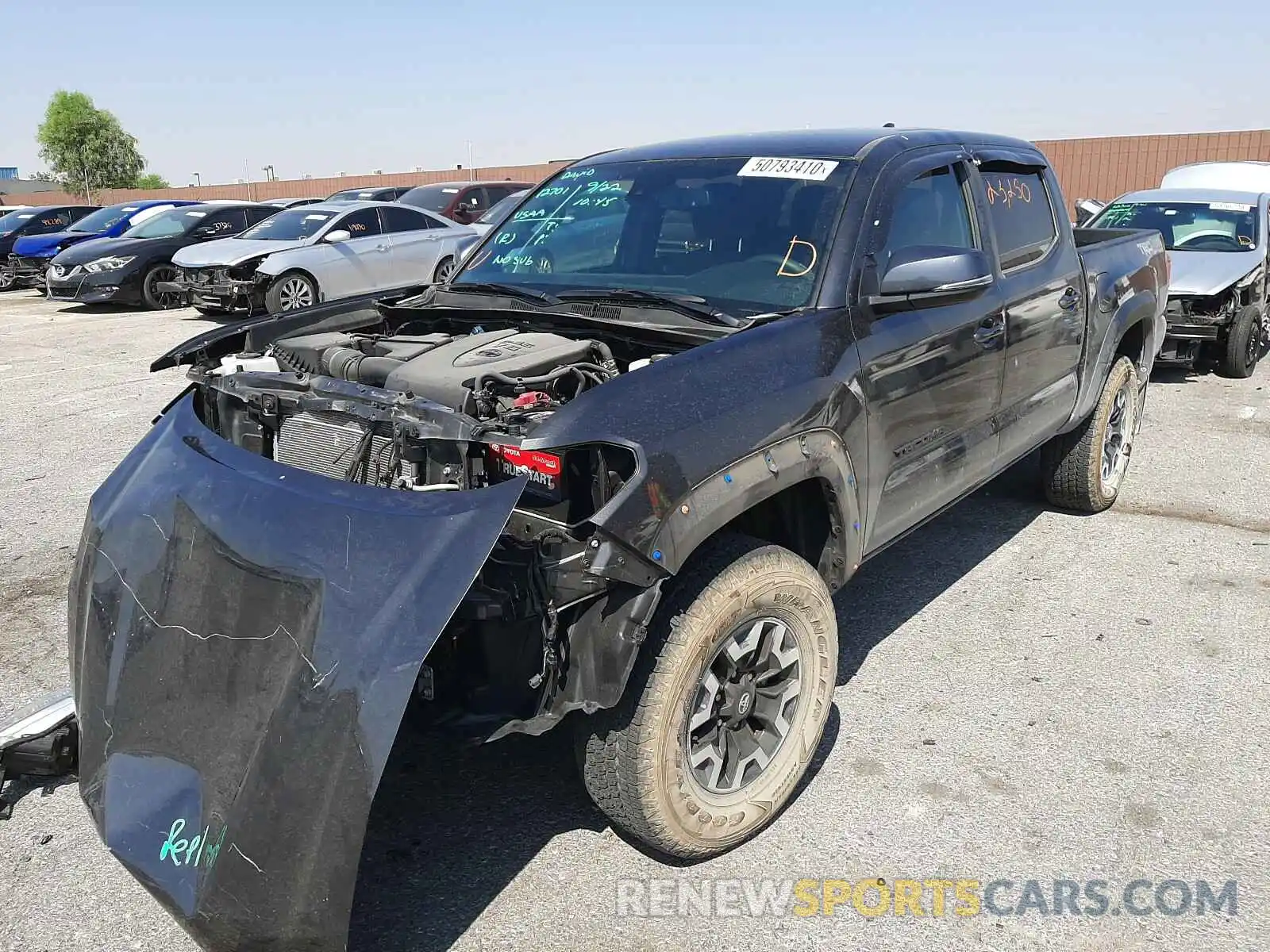 2 Photograph of a damaged car 3TMCZ5AN5KM213777 TOYOTA TACOMA 2019