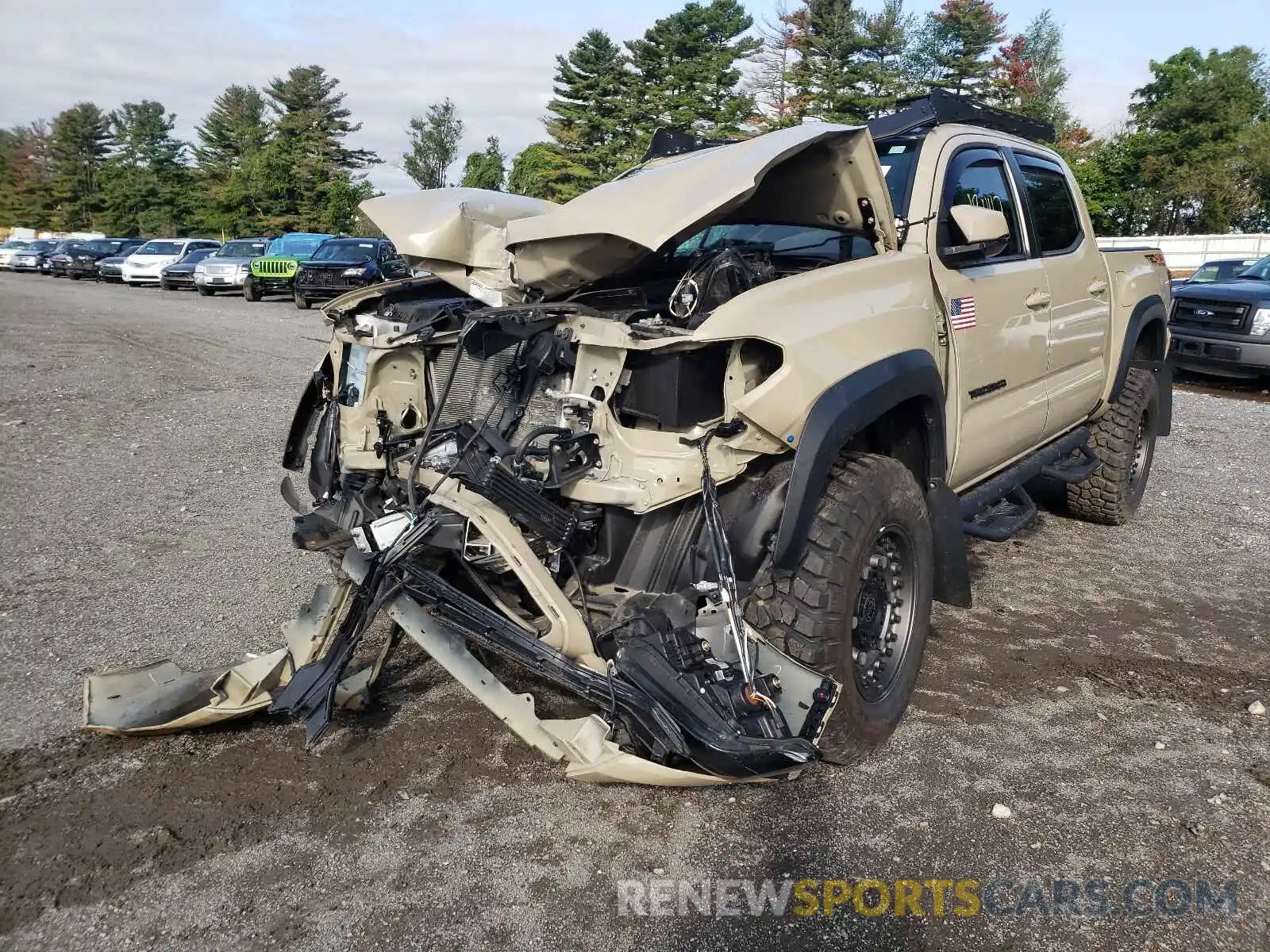 2 Photograph of a damaged car 3TMCZ5AN5KM242812 TOYOTA TACOMA 2019