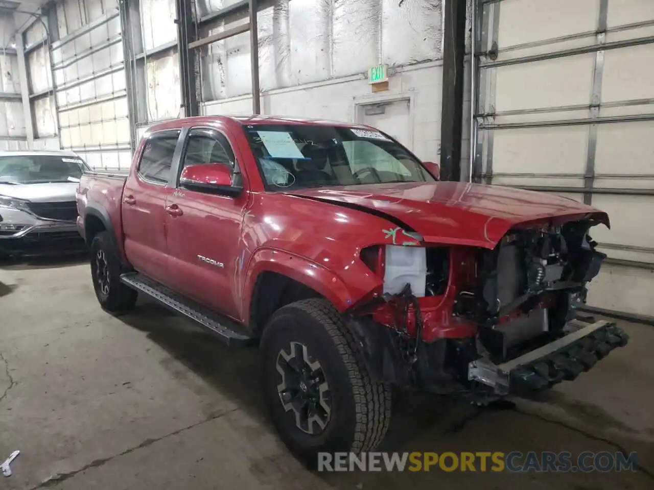 1 Photograph of a damaged car 3TMCZ5AN5KM258976 TOYOTA TACOMA 2019