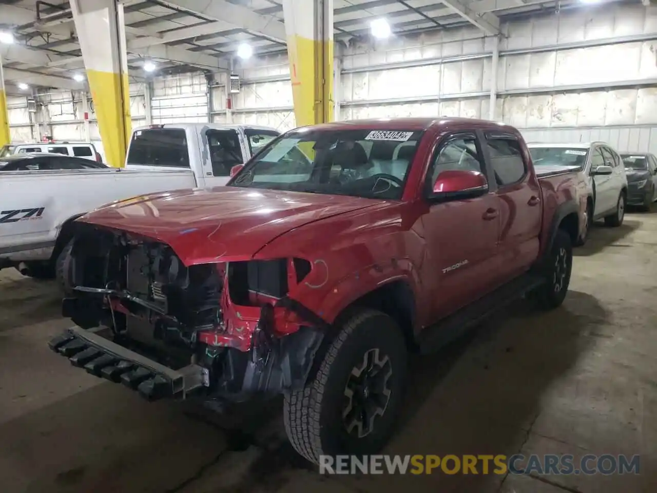 2 Photograph of a damaged car 3TMCZ5AN5KM258976 TOYOTA TACOMA 2019