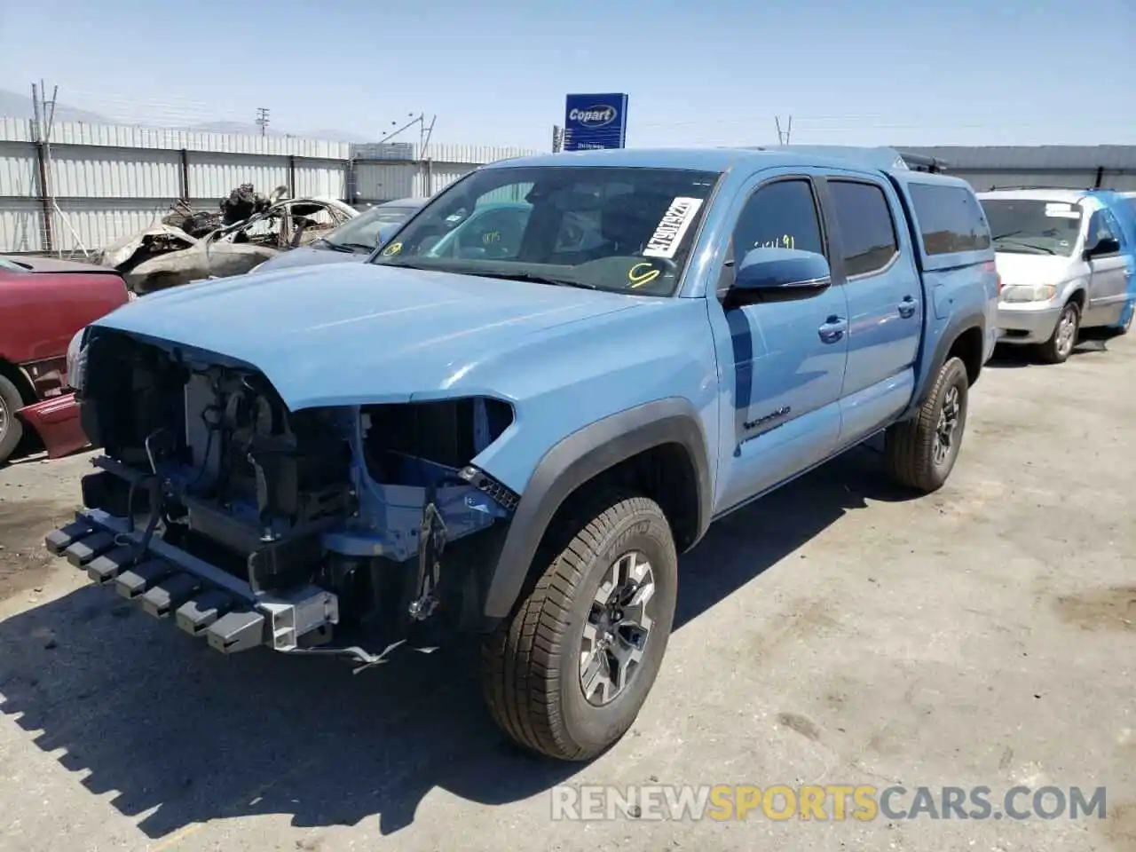 2 Photograph of a damaged car 3TMCZ5AN6KM205767 TOYOTA TACOMA 2019