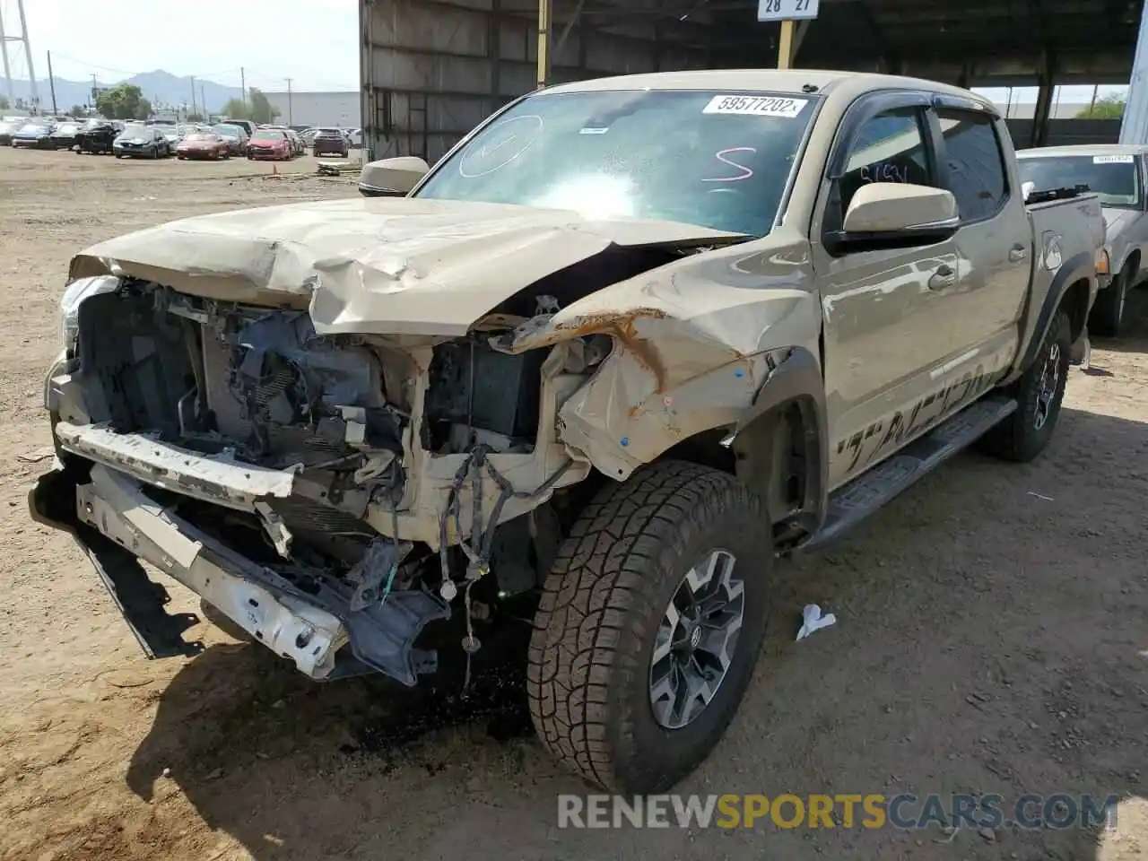 2 Photograph of a damaged car 3TMCZ5AN6KM221760 TOYOTA TACOMA 2019