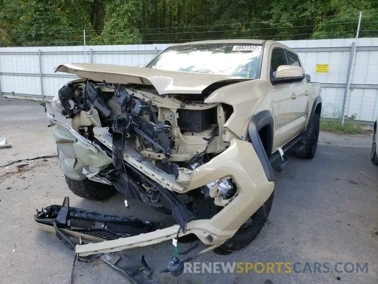 2 Photograph of a damaged car 3TMCZ5AN6KM230698 TOYOTA TACOMA 2019