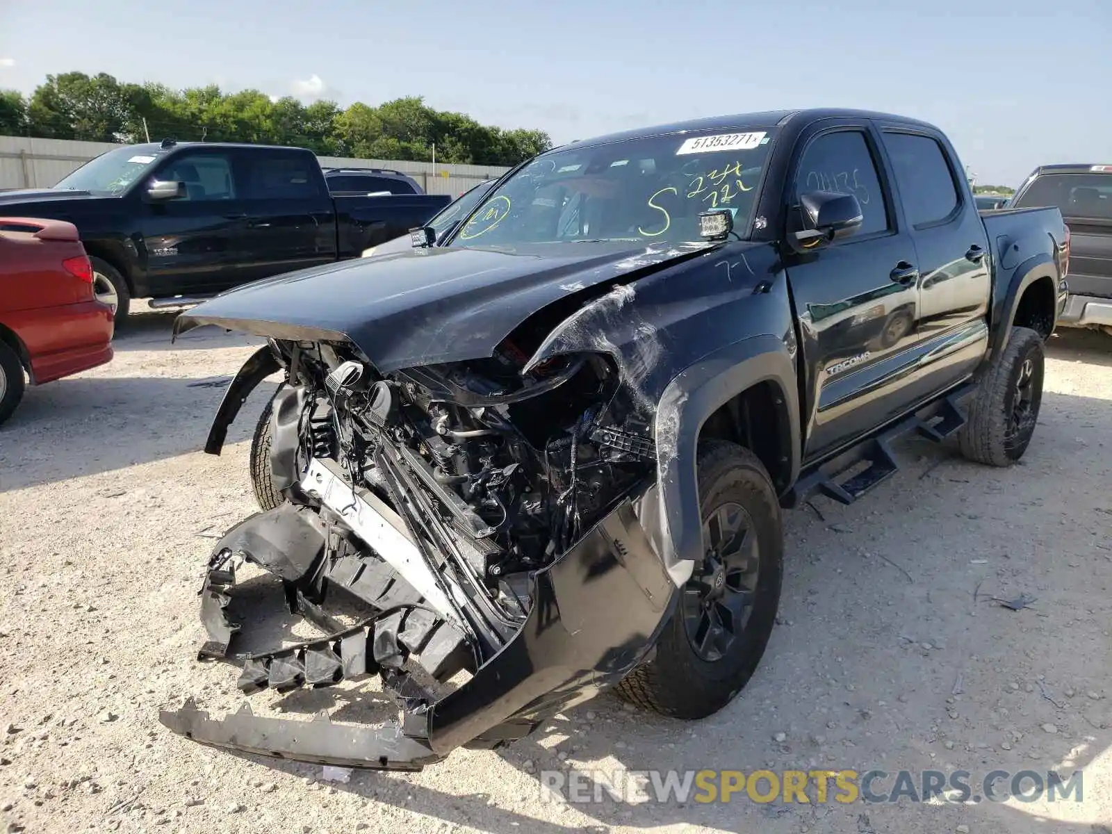 2 Photograph of a damaged car 3TMCZ5AN6KM234721 TOYOTA TACOMA 2019