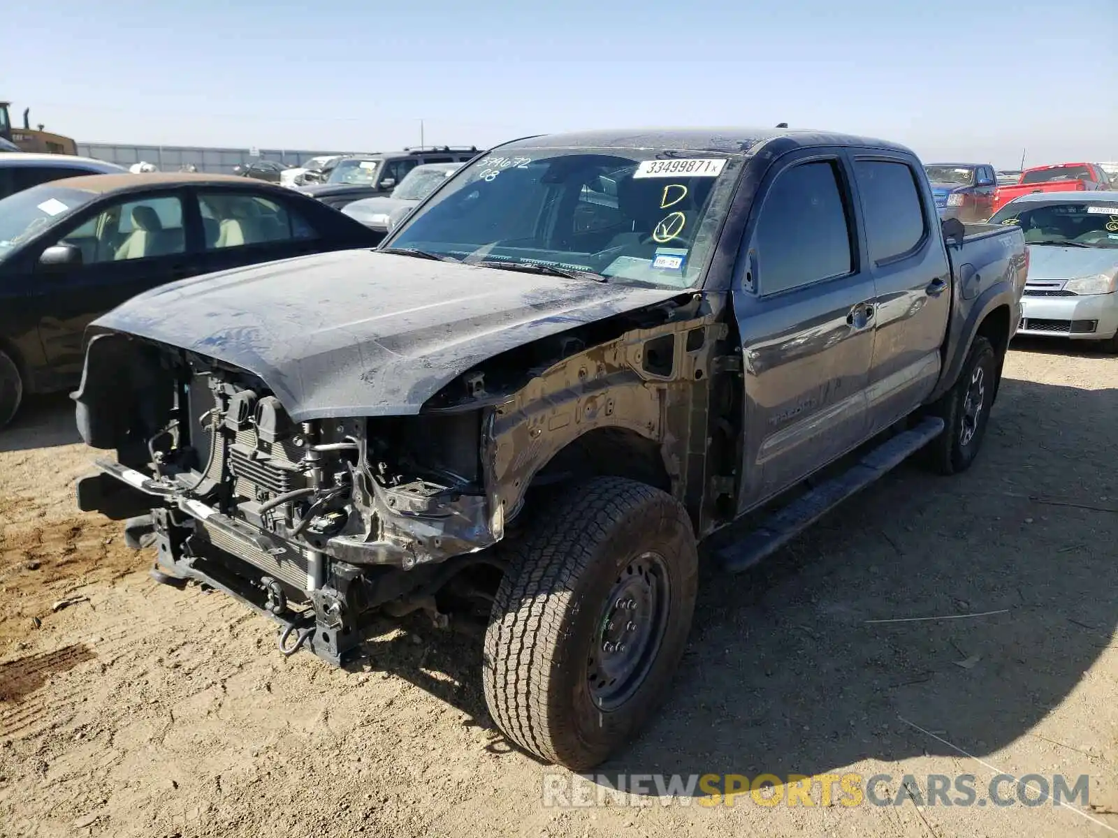 2 Photograph of a damaged car 3TMCZ5AN6KM238932 TOYOTA TACOMA 2019