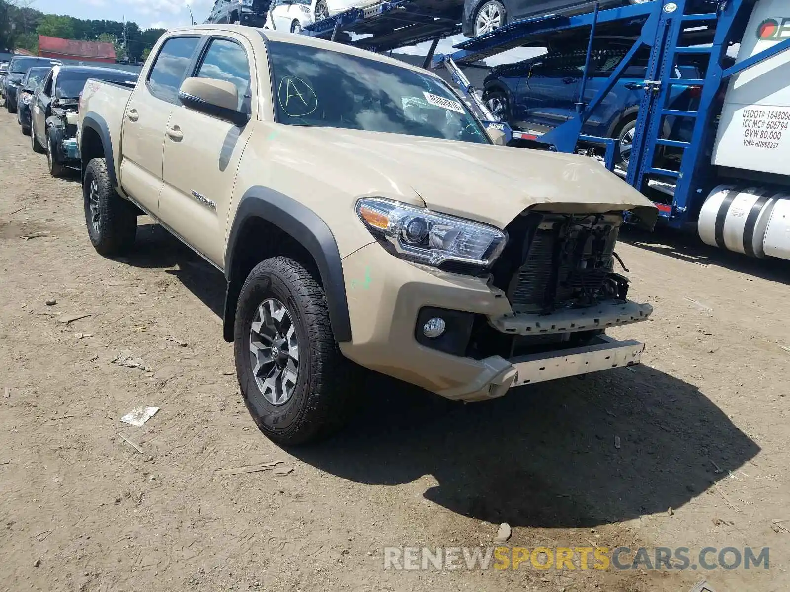 1 Photograph of a damaged car 3TMCZ5AN6KM247937 TOYOTA TACOMA 2019