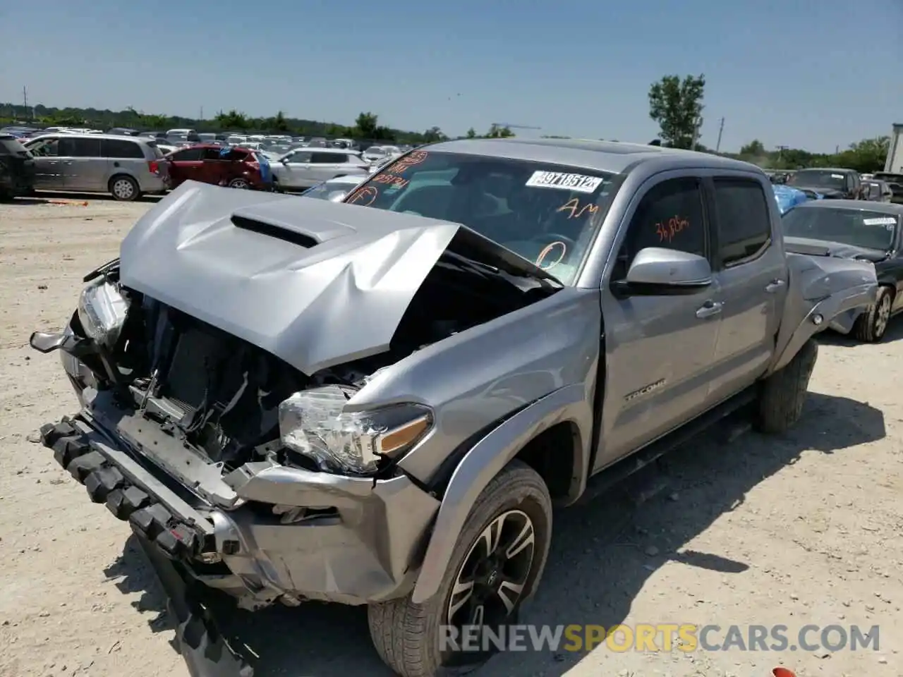 2 Photograph of a damaged car 3TMCZ5AN6KM251311 TOYOTA TACOMA 2019