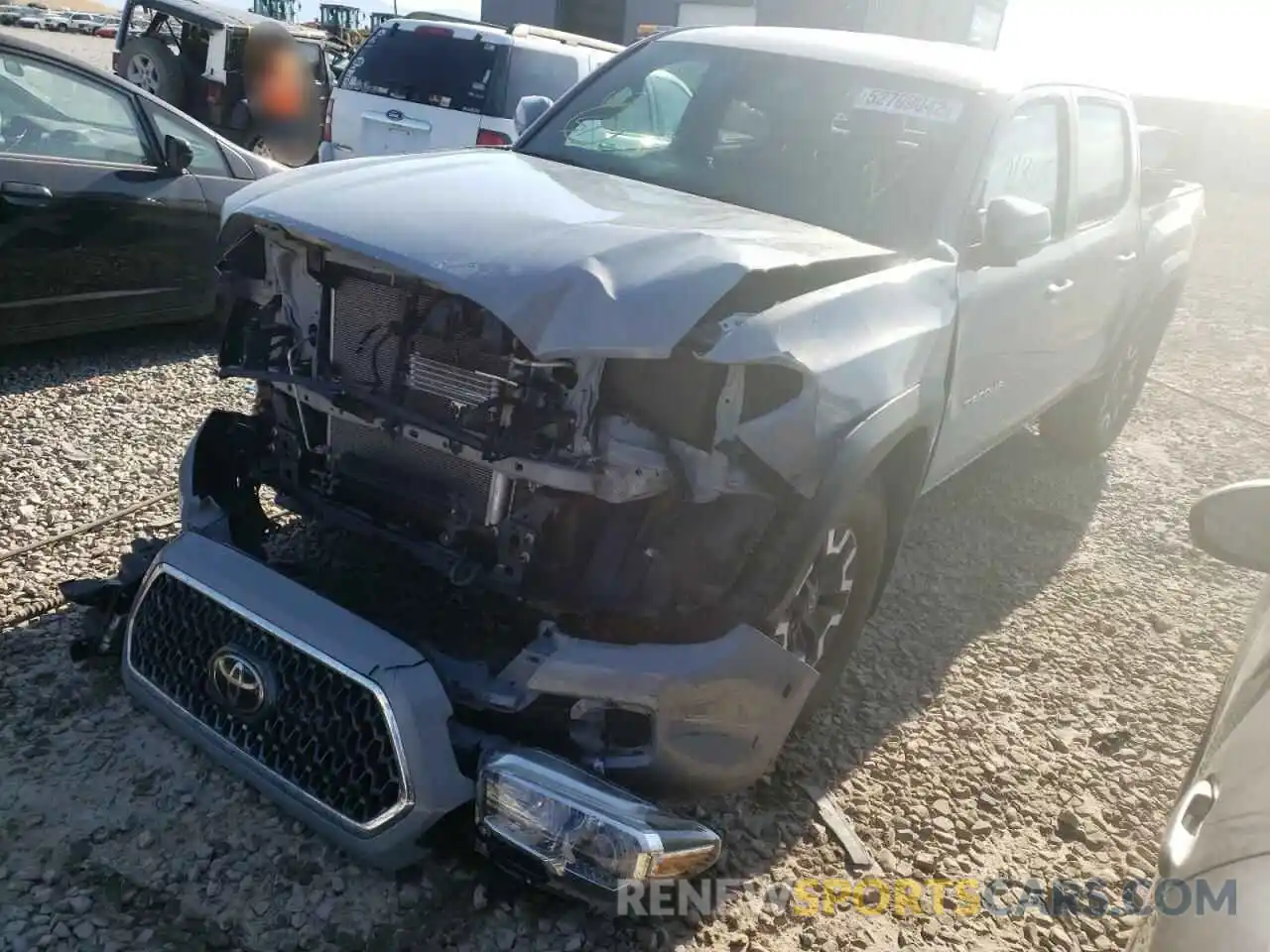 2 Photograph of a damaged car 3TMCZ5AN6KM256038 TOYOTA TACOMA 2019