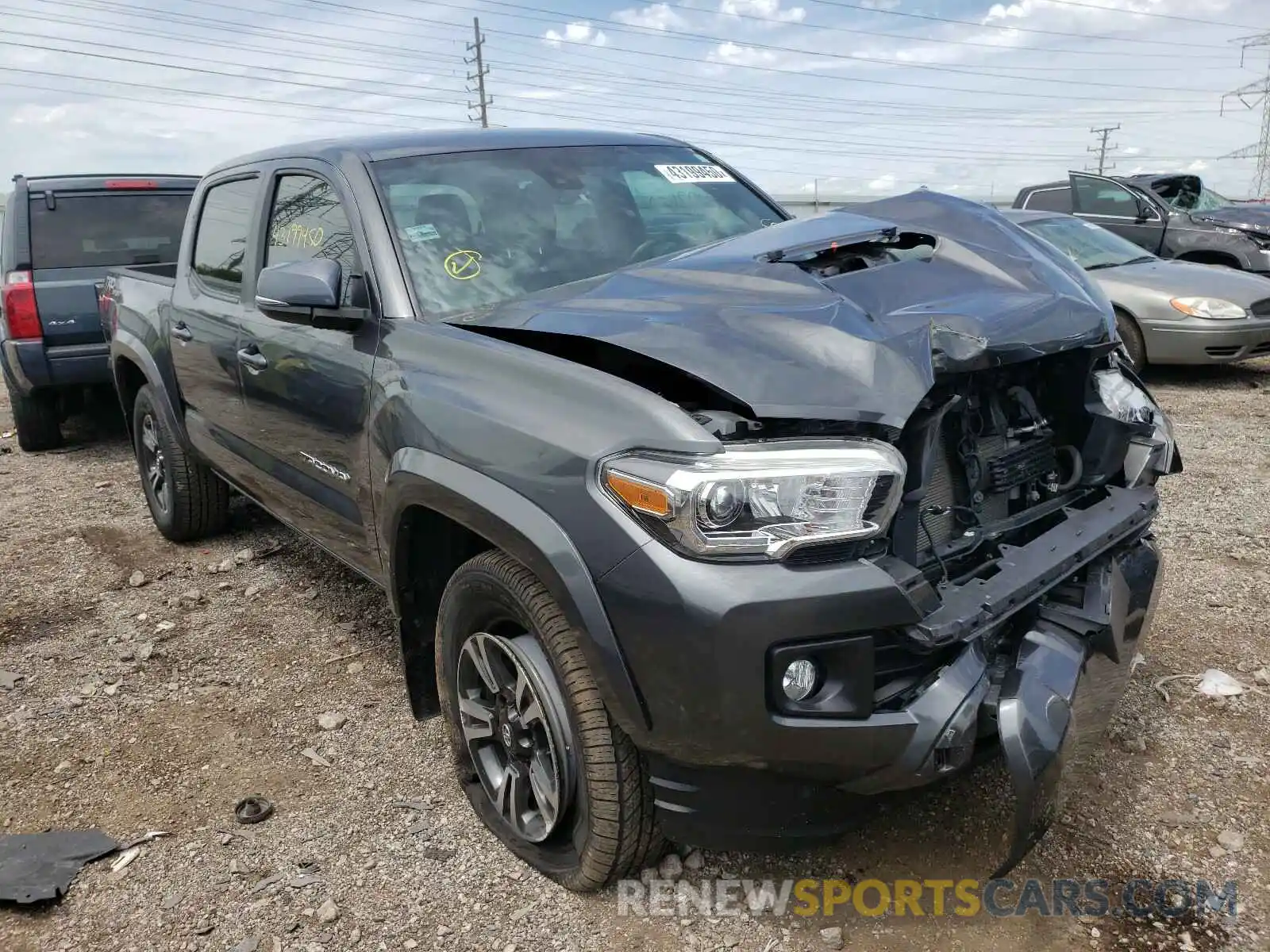 1 Photograph of a damaged car 3TMCZ5AN7KM194018 TOYOTA TACOMA 2019