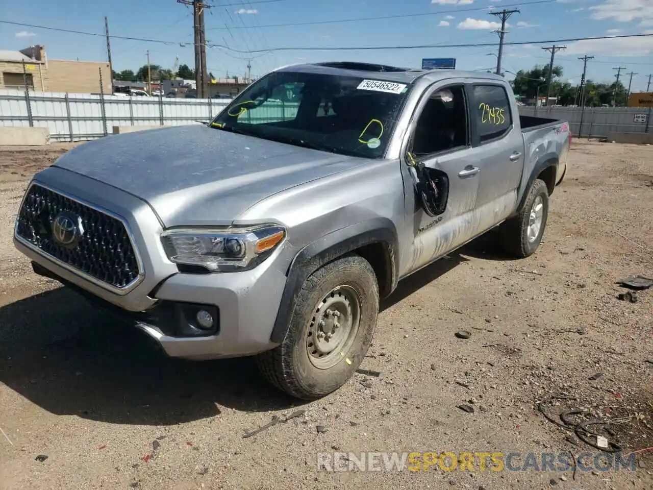 2 Photograph of a damaged car 3TMCZ5AN7KM197727 TOYOTA TACOMA 2019