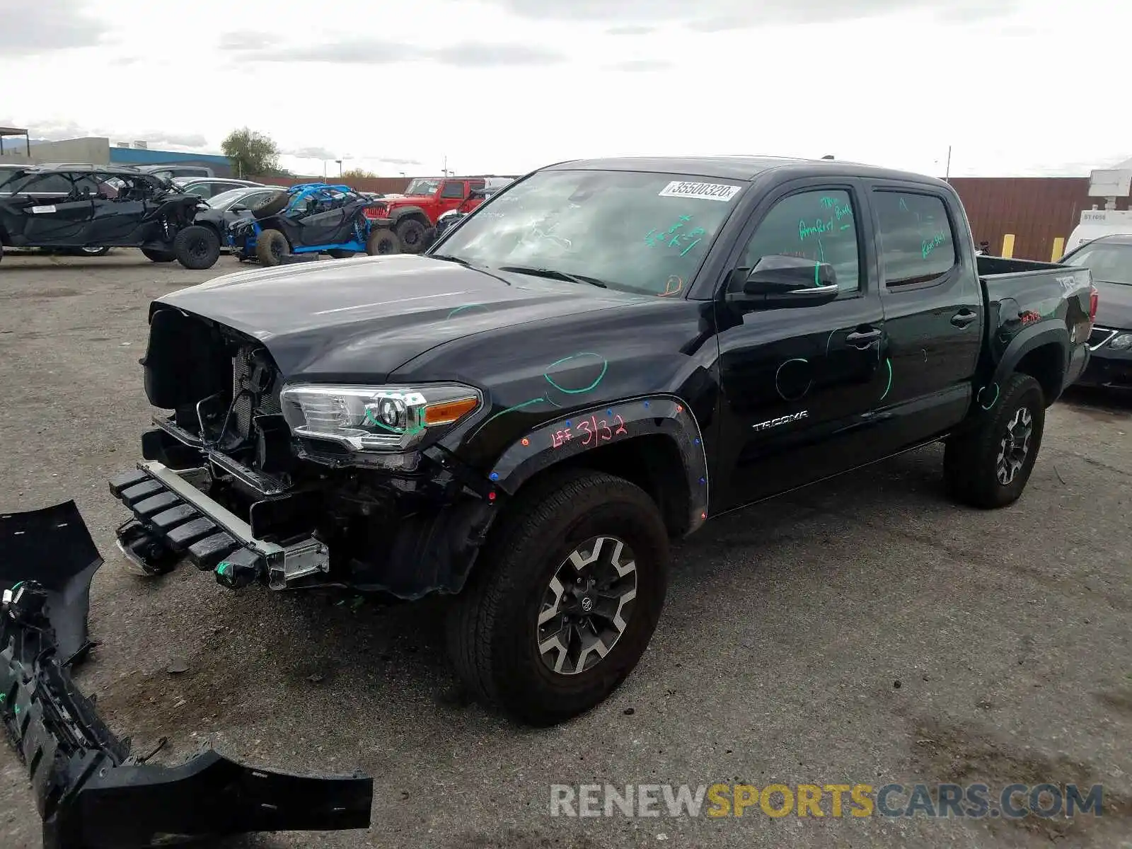 2 Photograph of a damaged car 3TMCZ5AN7KM224215 TOYOTA TACOMA 2019