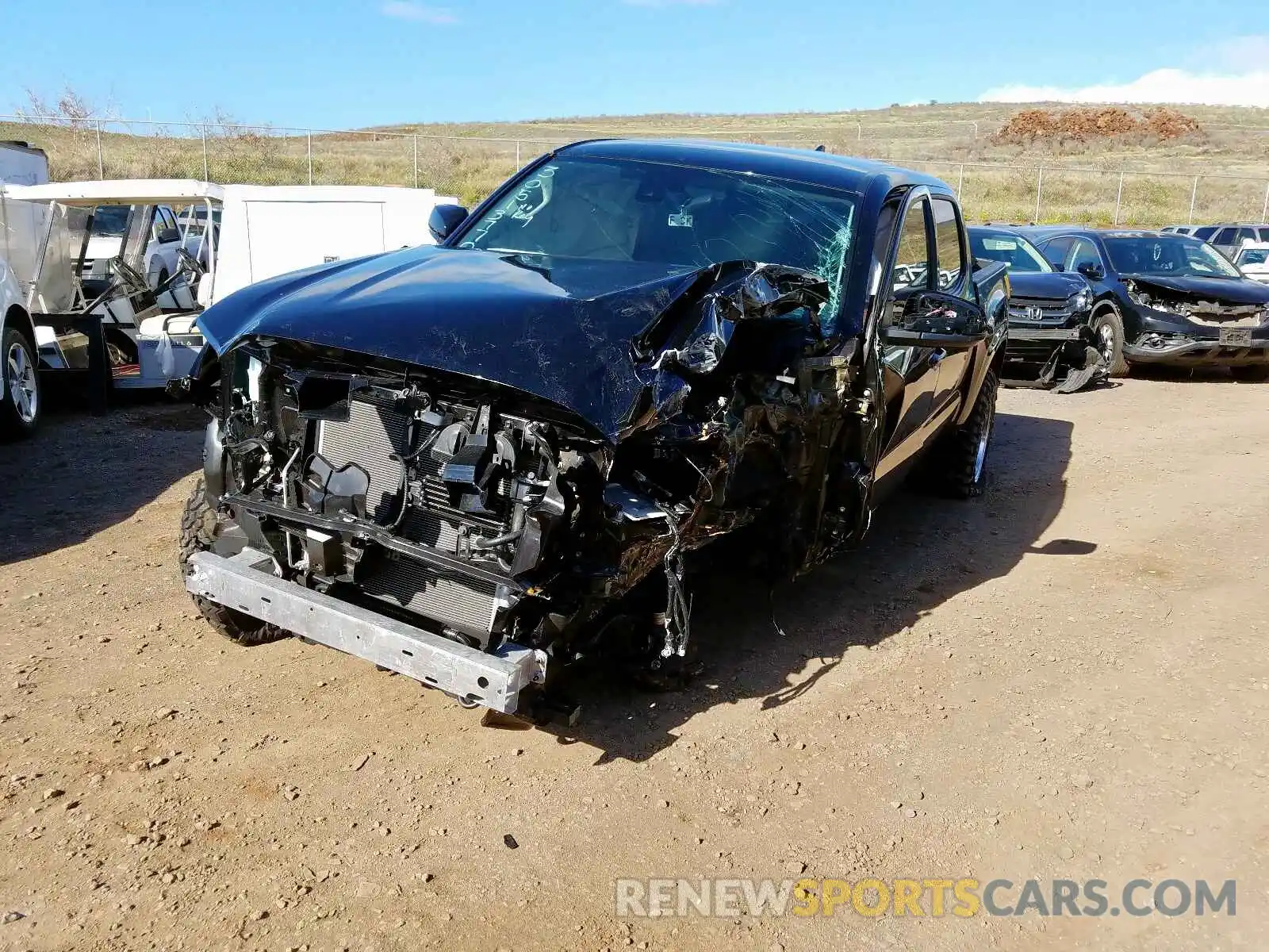 2 Photograph of a damaged car 3TMCZ5AN7KM225705 TOYOTA TACOMA 2019