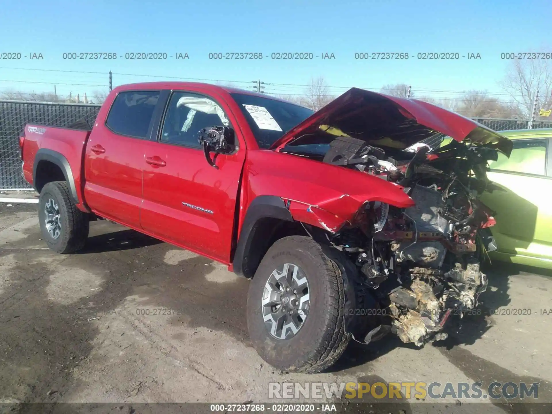 1 Photograph of a damaged car 3TMCZ5AN7KM237854 TOYOTA TACOMA 2019