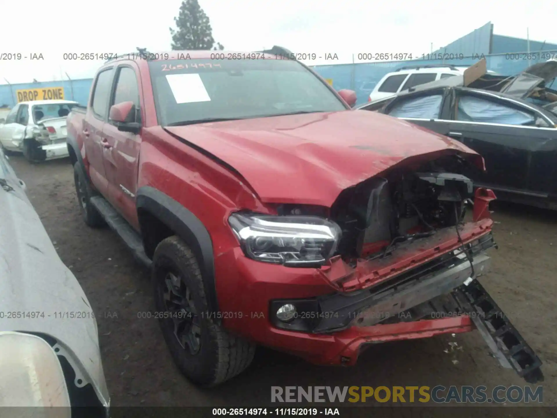 1 Photograph of a damaged car 3TMCZ5AN7KM252046 TOYOTA TACOMA 2019