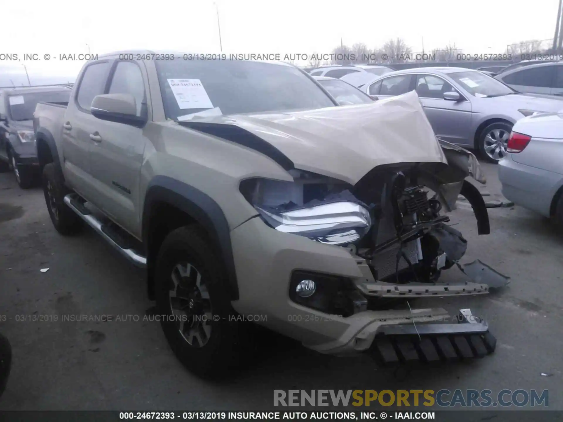 1 Photograph of a damaged car 3TMCZ5AN8KM201011 TOYOTA TACOMA 2019