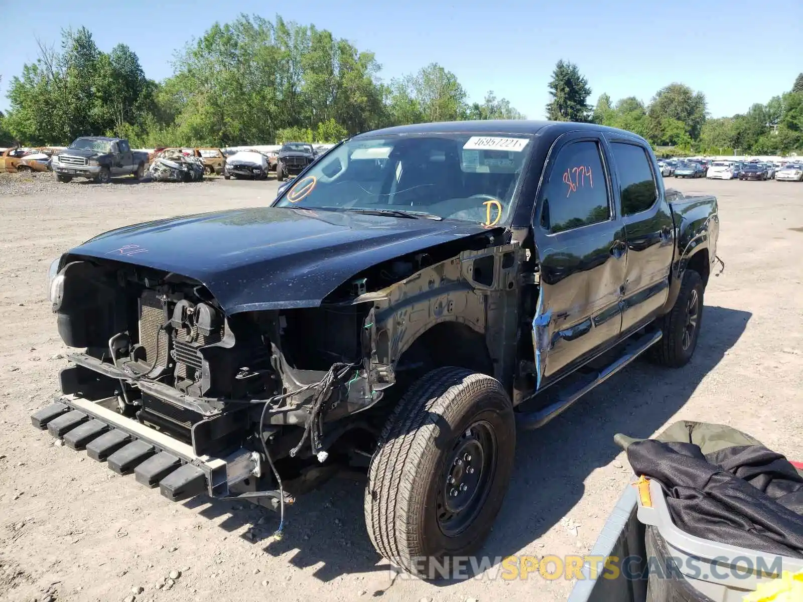 2 Photograph of a damaged car 3TMCZ5AN8KM236647 TOYOTA TACOMA 2019