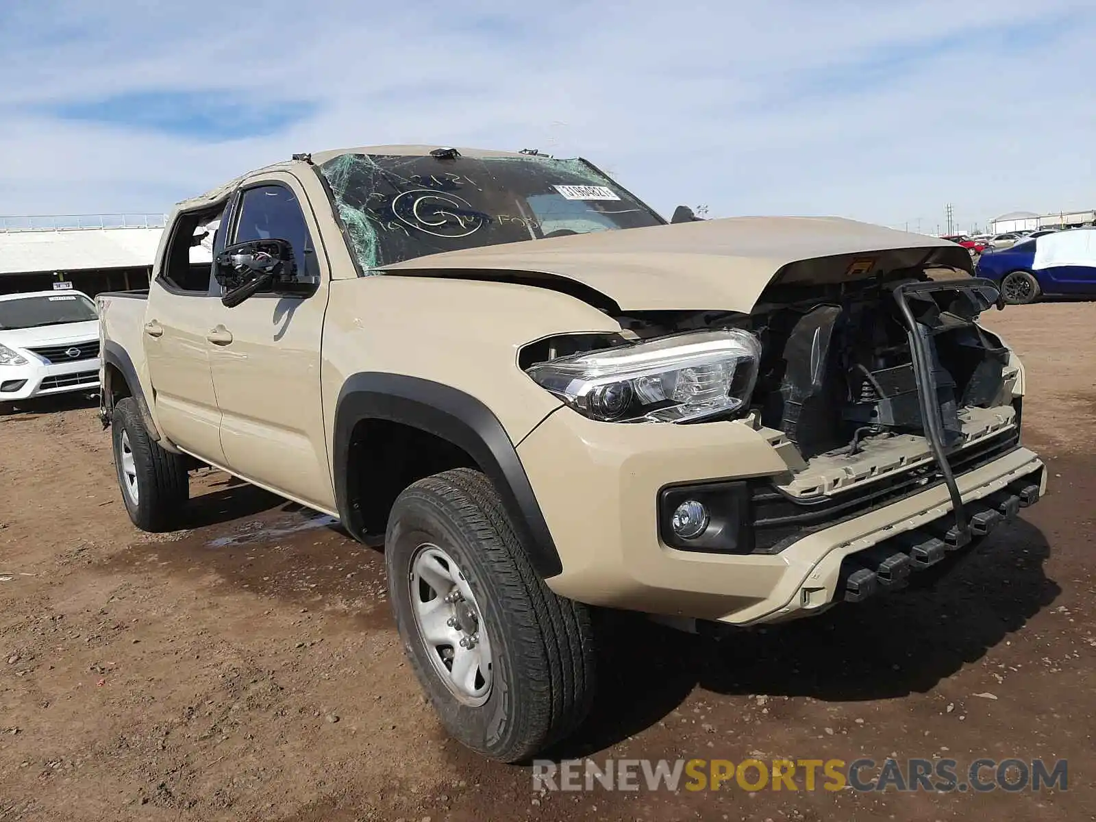 1 Photograph of a damaged car 3TMCZ5AN8KM238687 TOYOTA TACOMA 2019