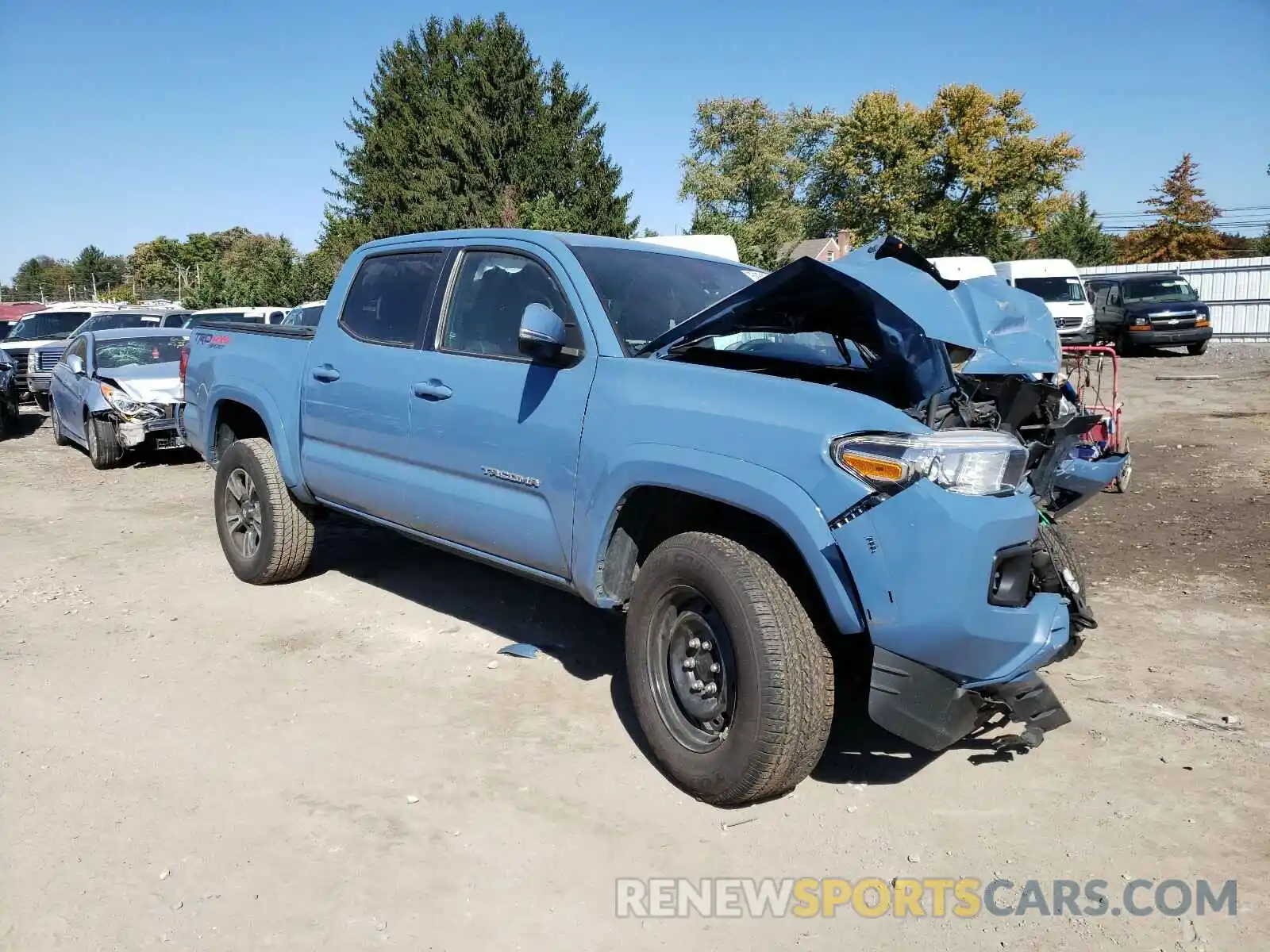 1 Photograph of a damaged car 3TMCZ5AN8KM243517 TOYOTA TACOMA 2019