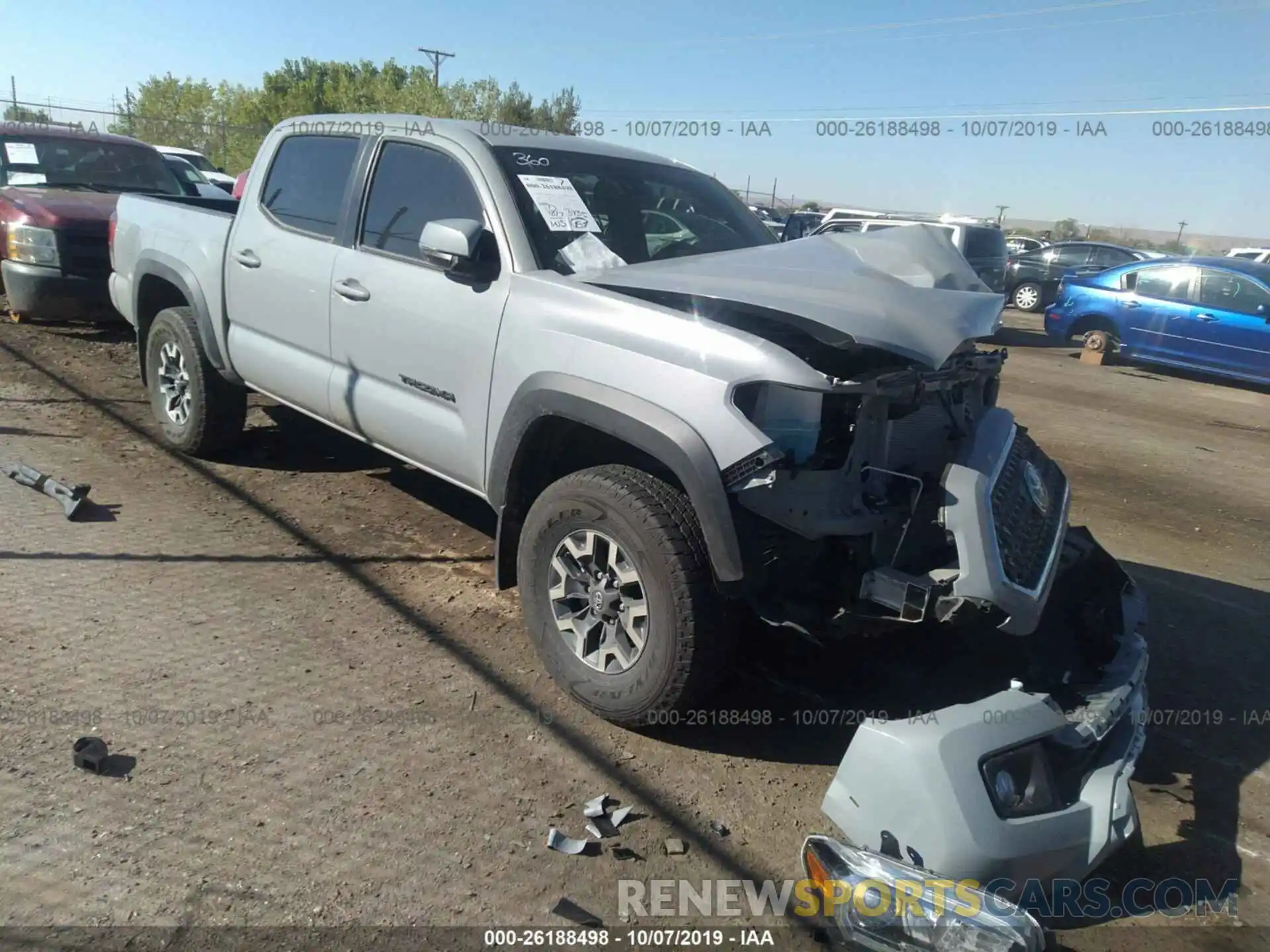 1 Photograph of a damaged car 3TMCZ5AN8KM251455 TOYOTA TACOMA 2019