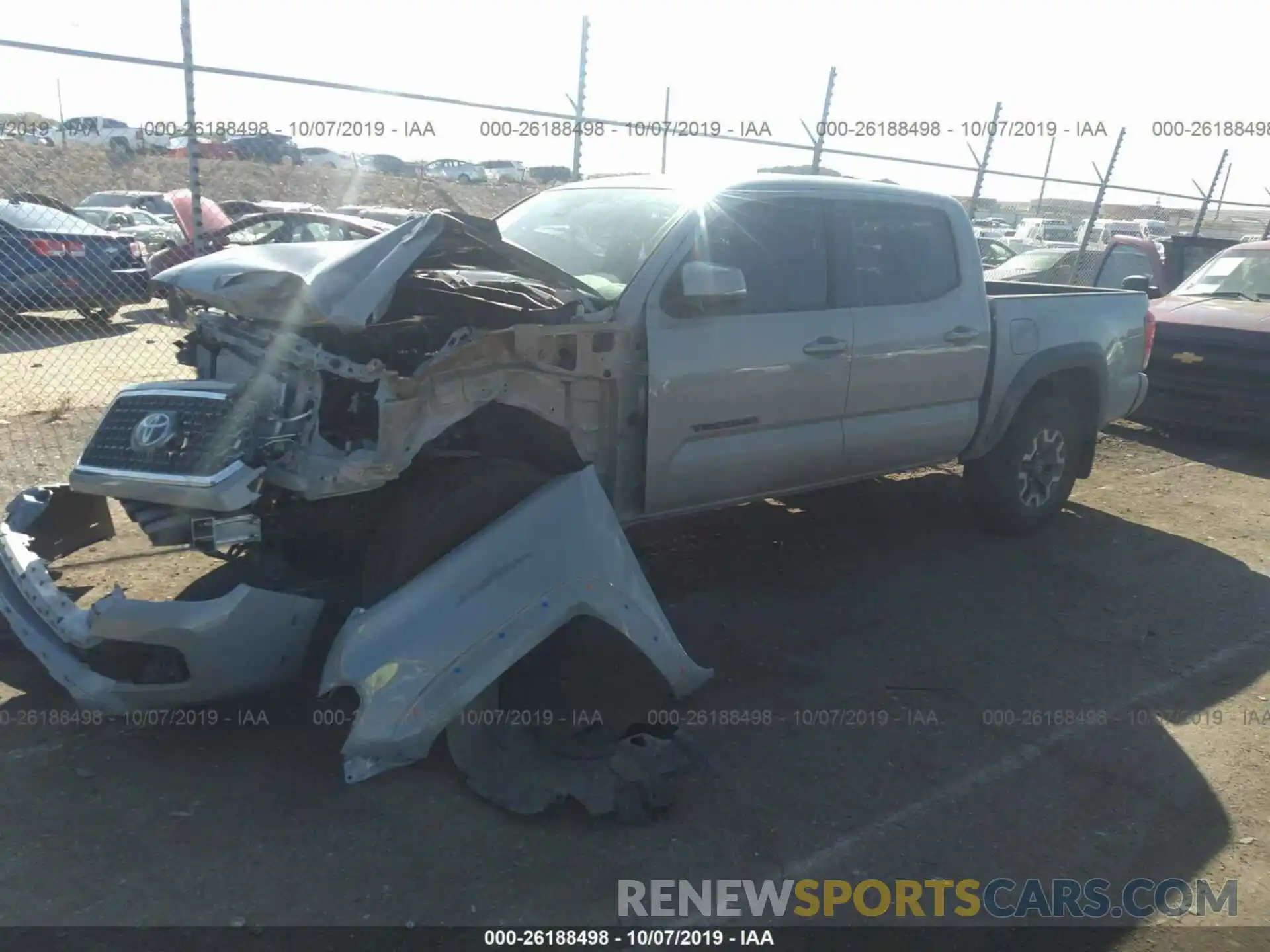 2 Photograph of a damaged car 3TMCZ5AN8KM251455 TOYOTA TACOMA 2019