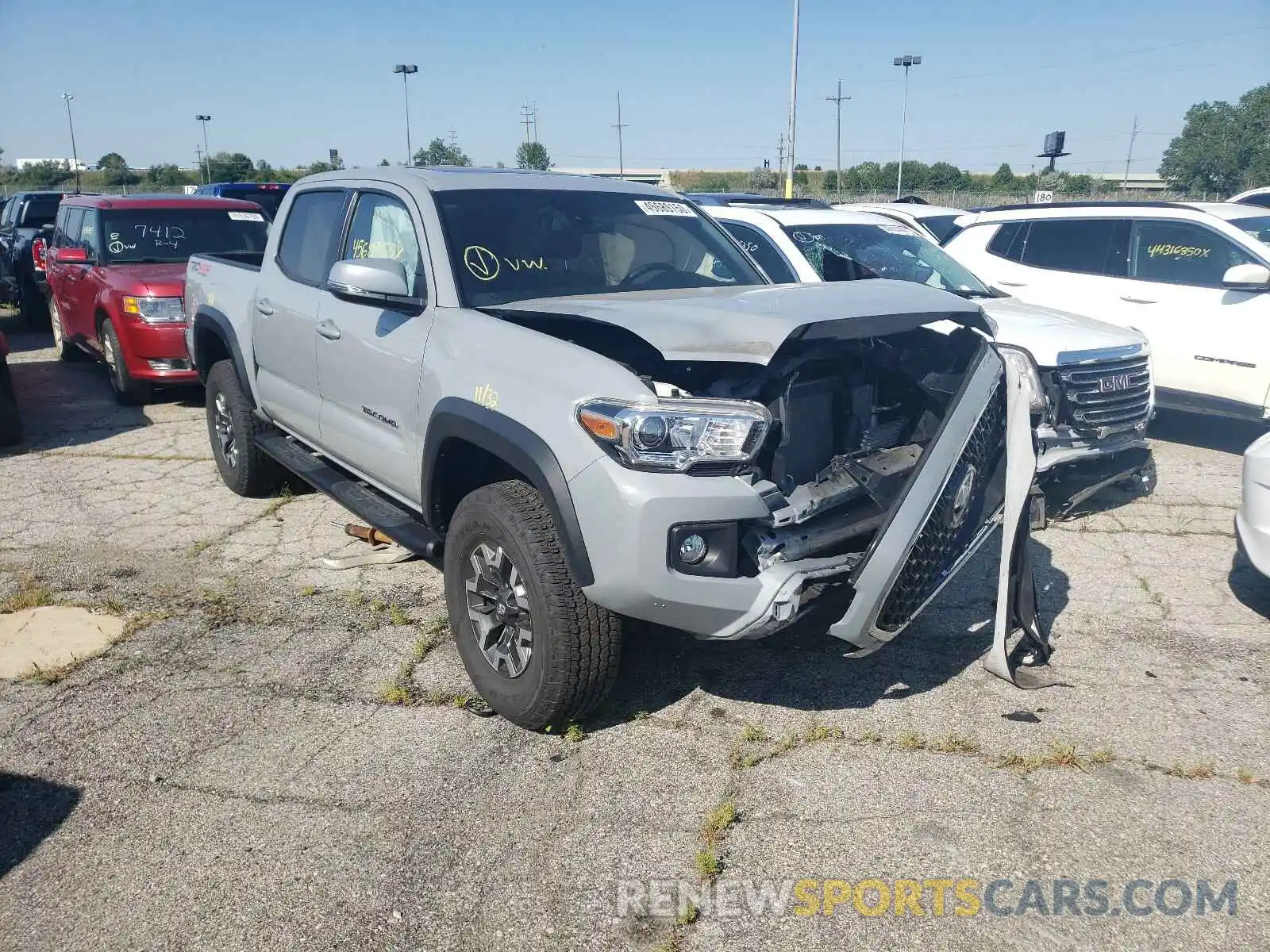 1 Photograph of a damaged car 3TMCZ5AN8KM273326 TOYOTA TACOMA 2019