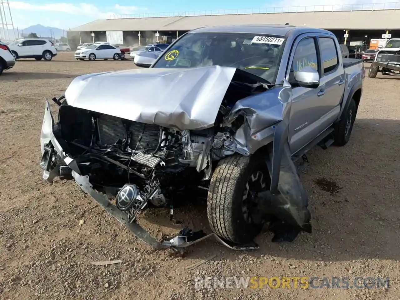 2 Photograph of a damaged car 3TMCZ5AN8KM274010 TOYOTA TACOMA 2019