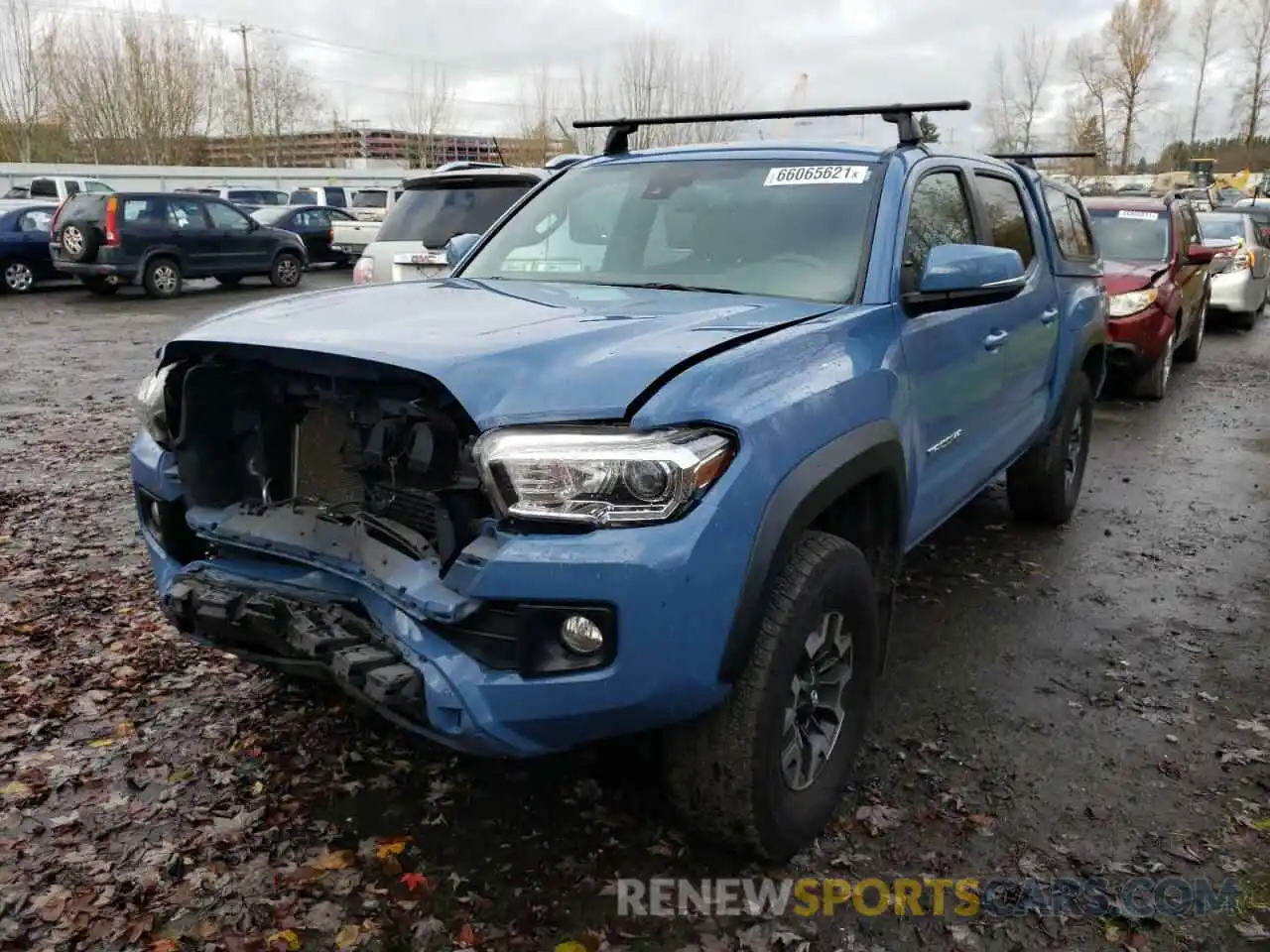 2 Photograph of a damaged car 3TMCZ5AN9KM197244 TOYOTA TACOMA 2019