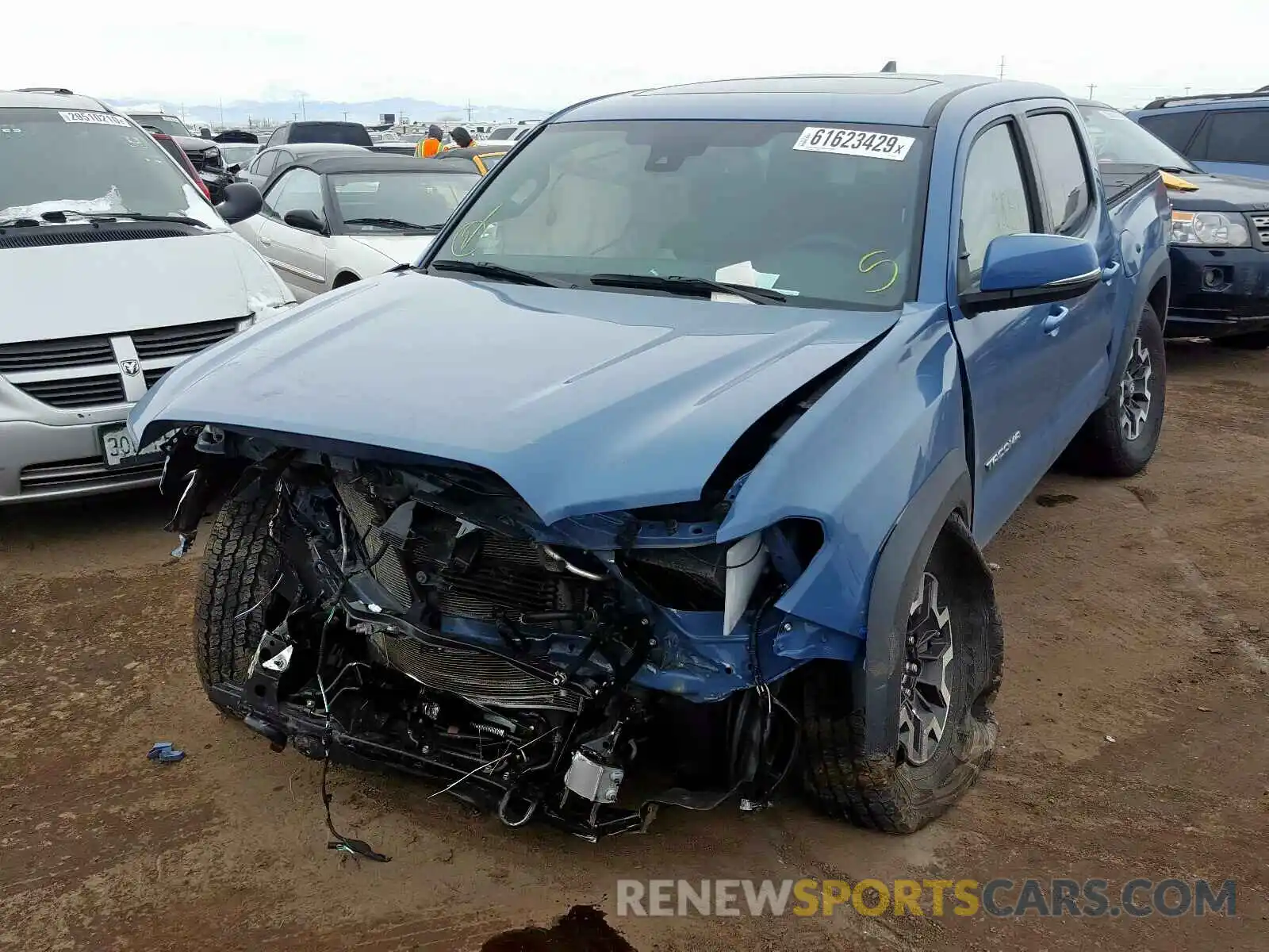 2 Photograph of a damaged car 3TMCZ5AN9KM227942 TOYOTA TACOMA 2019