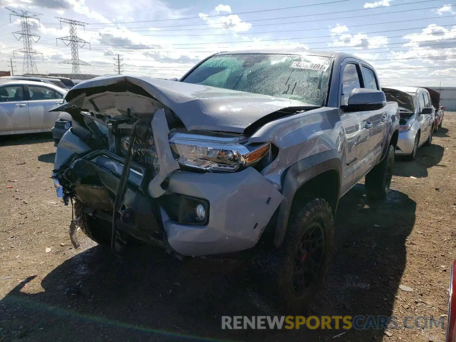 2 Photograph of a damaged car 3TMCZ5AN9KM241095 TOYOTA TACOMA 2019