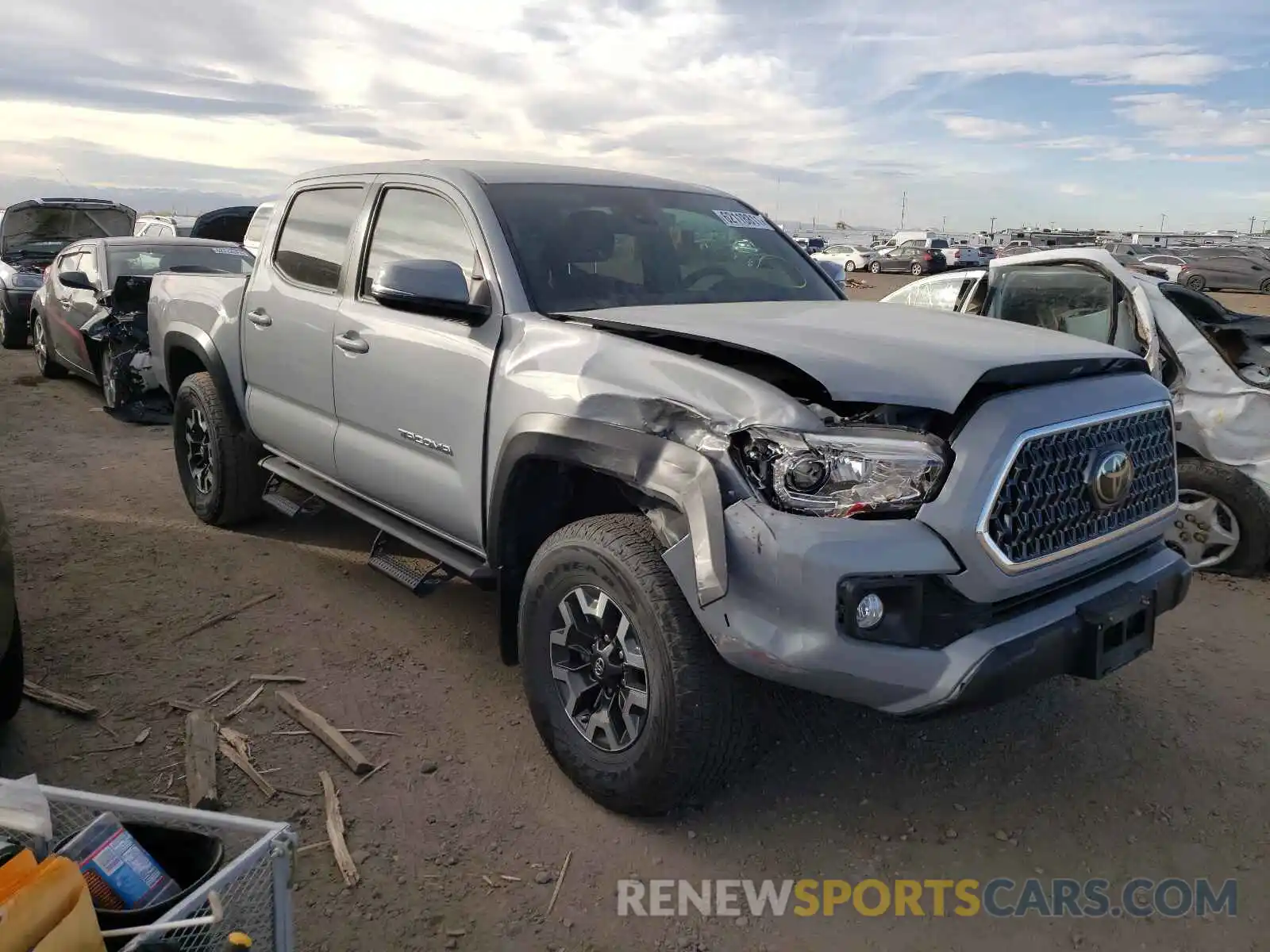 1 Photograph of a damaged car 3TMCZ5AN9KM243705 TOYOTA TACOMA 2019