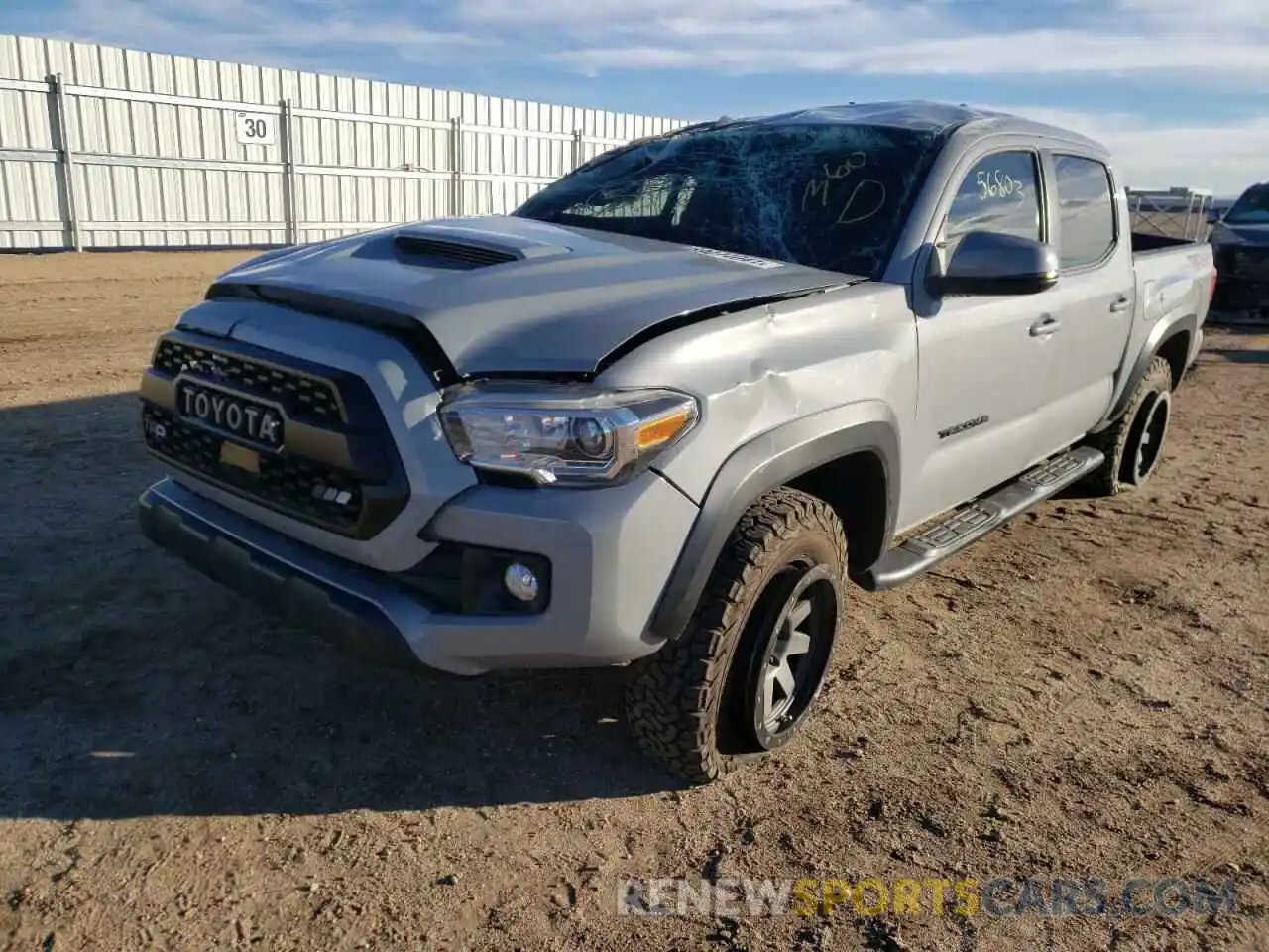 2 Photograph of a damaged car 3TMCZ5AN9KM246071 TOYOTA TACOMA 2019