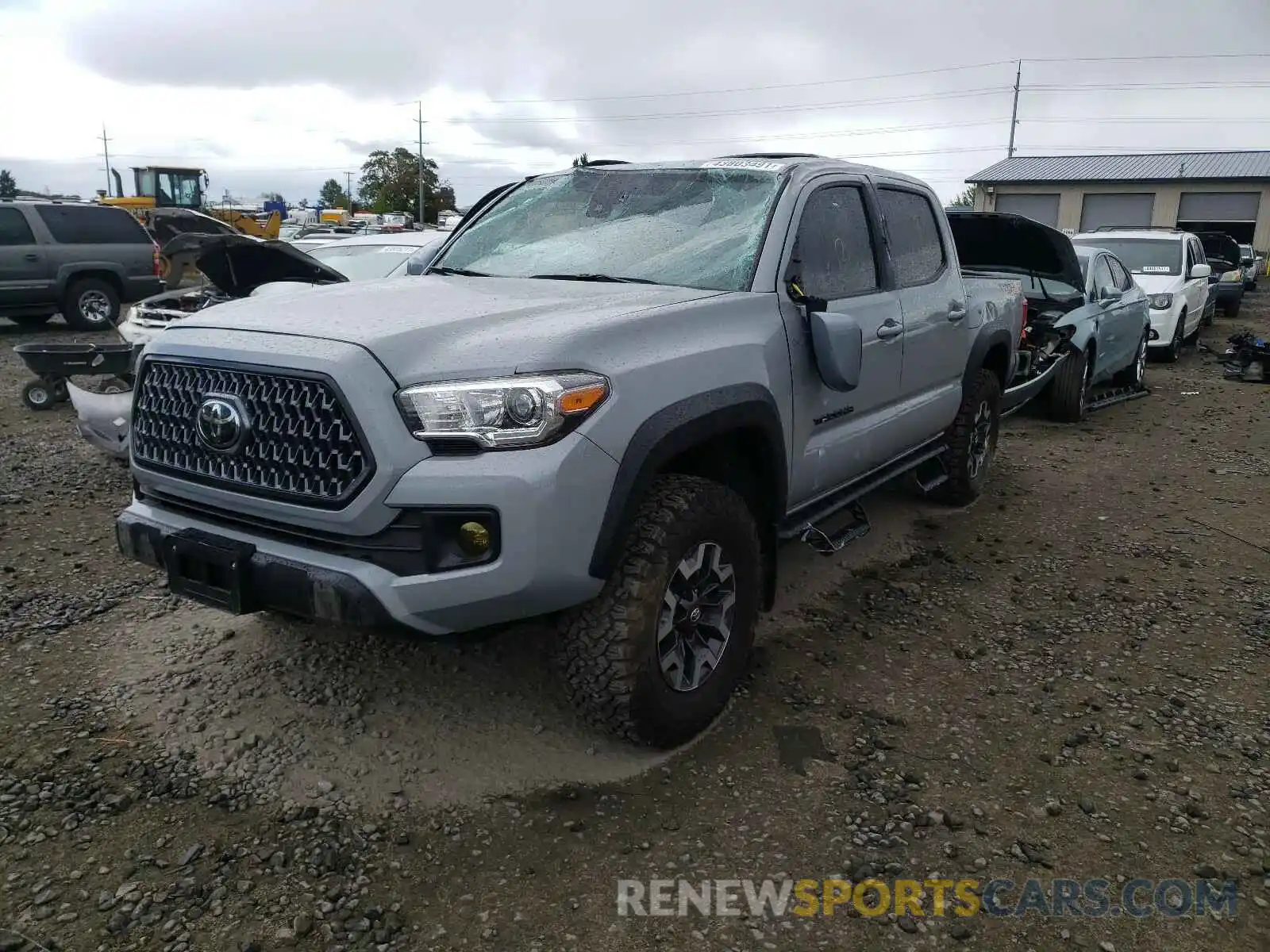 2 Photograph of a damaged car 3TMCZ5AN9KM252629 TOYOTA TACOMA 2019