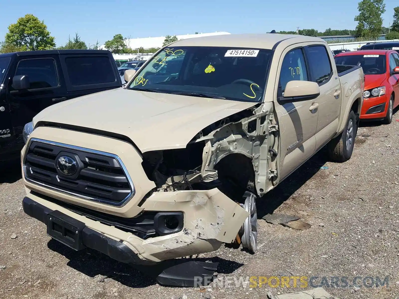 2 Photograph of a damaged car 3TMCZ5AN9KM266112 TOYOTA TACOMA 2019