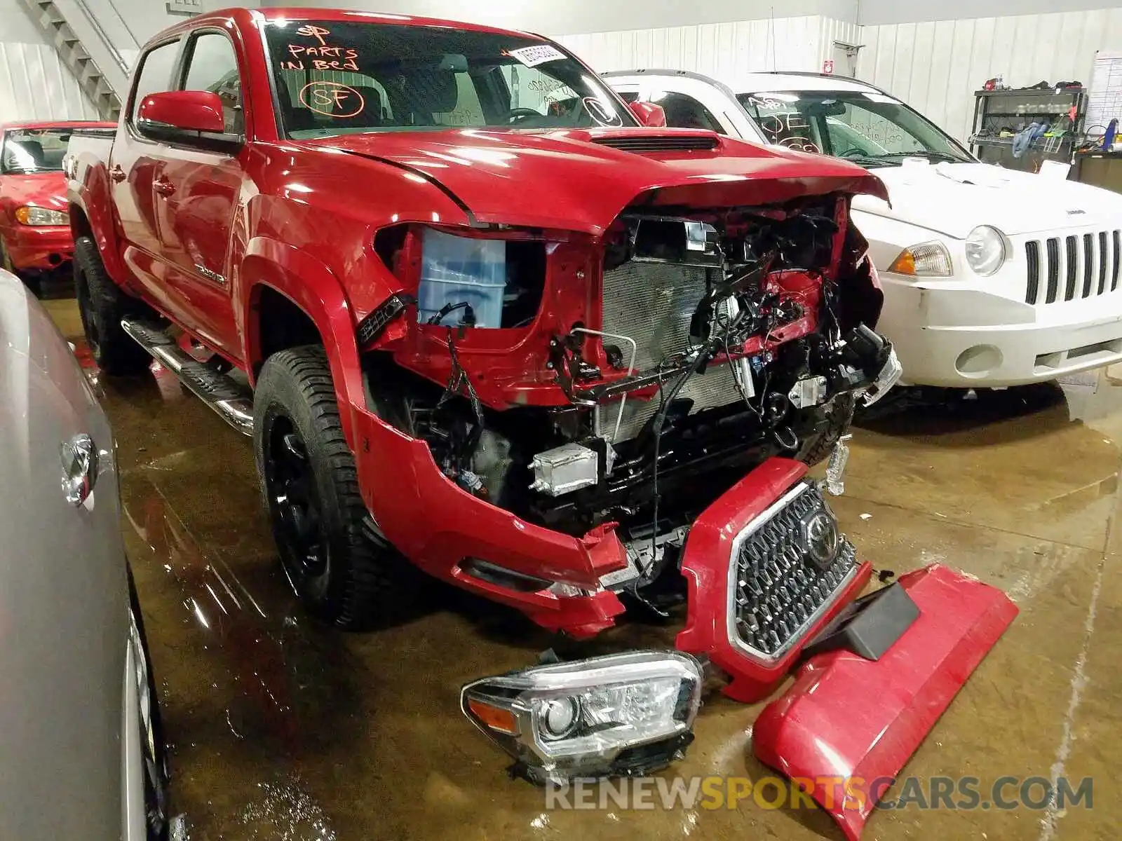 1 Photograph of a damaged car 3TMCZ5AN9KM271634 TOYOTA TACOMA 2019